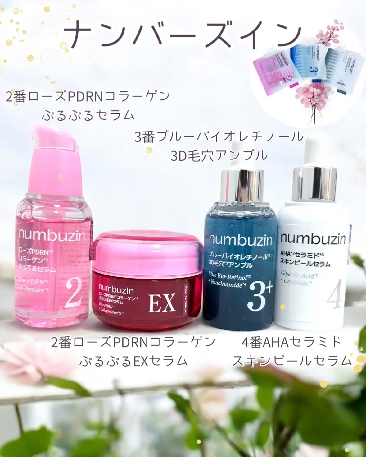 2番 ローズPDRNコラーゲンぷるぷるセラム/numbuzin/美容液を使ったクチコミ（1枚目）