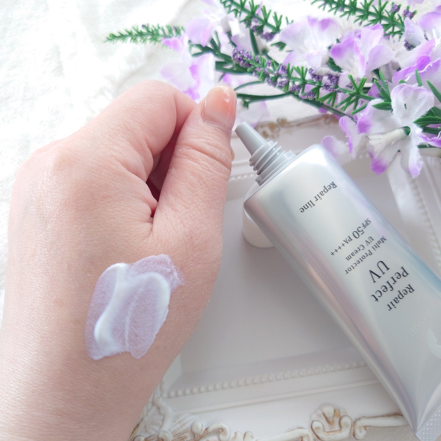 リソウ リペア パーフェクトUVクリーム/リソウコーポレーション/日焼け止めクリームを使ったクチコミ(6枚目)