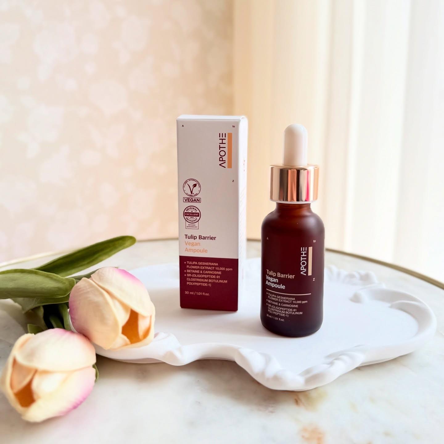 チューリップバリアビーガンアンプル /APOTHE/美容液を使ったクチコミ（1枚目）