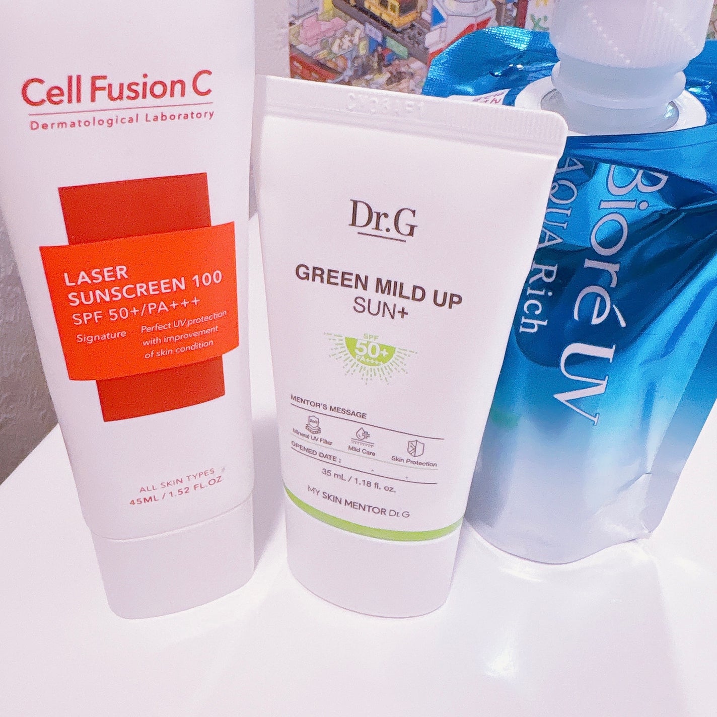 グリーンマイルドアップサンプラス/Dr.G/日焼け止めクリームを使ったクチコミ(1枚目)