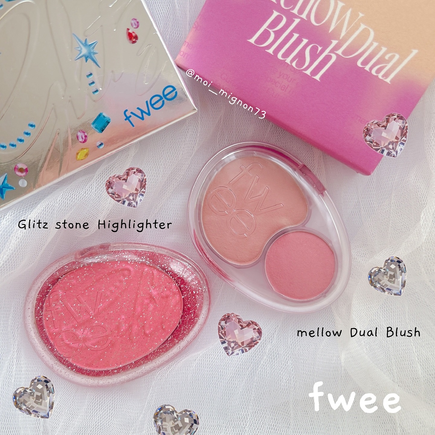 デュアルチークメロウ/fwee/ジェル・クリームチークを使ったクチコミ（1枚目）