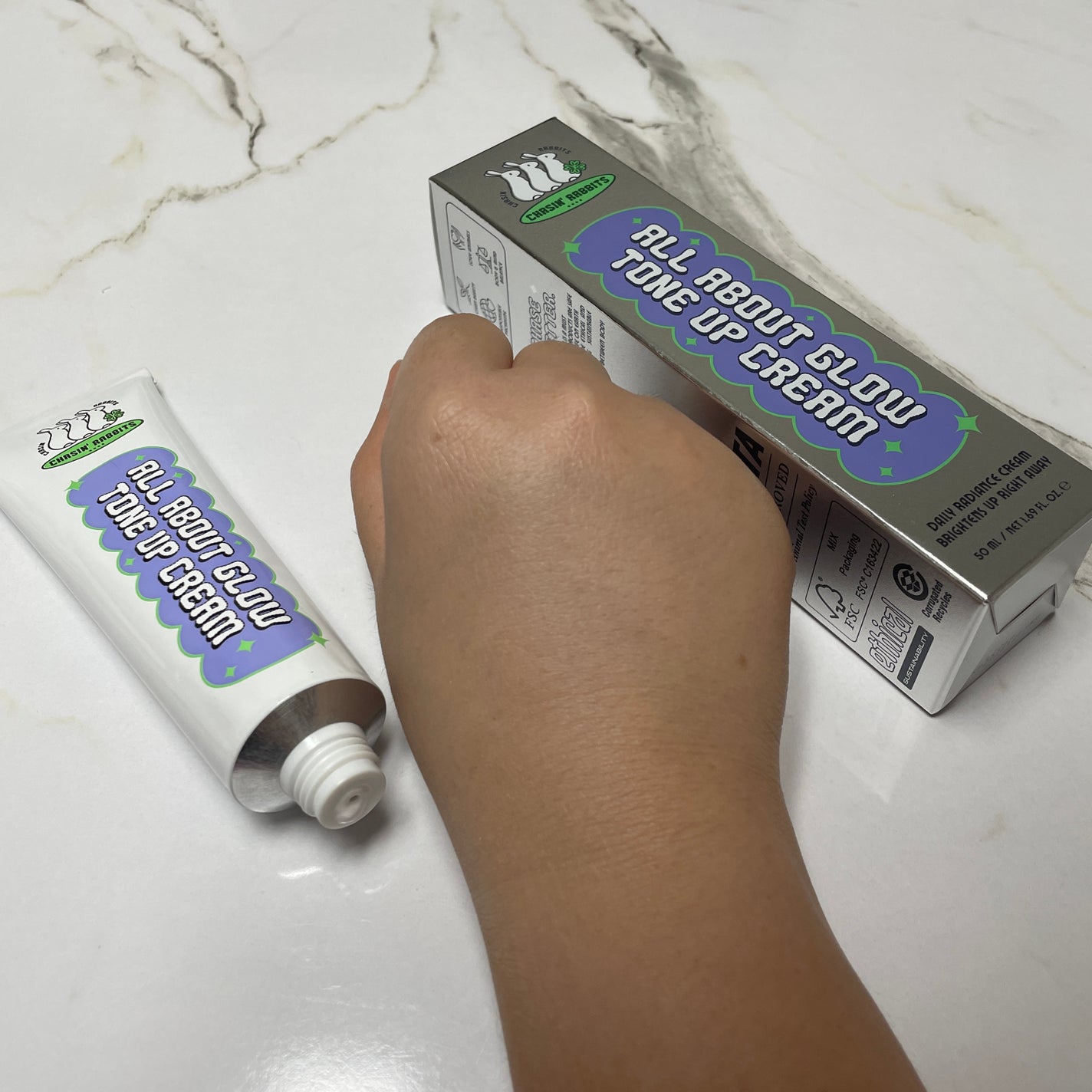 オールアバウトグロウトーンアップクリーム/CHASIN'RABBITS/化粧下地を使ったクチコミ(4枚目)