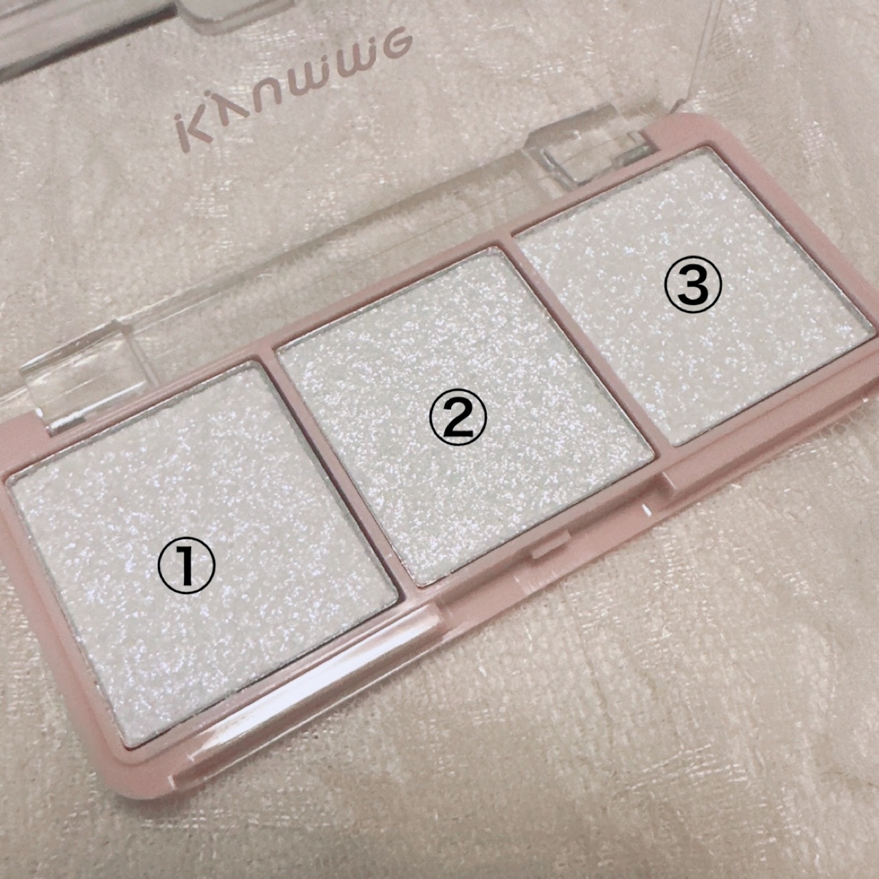 KM ３グリッター/DAISO/グリッターを使ったクチコミ（2枚目）