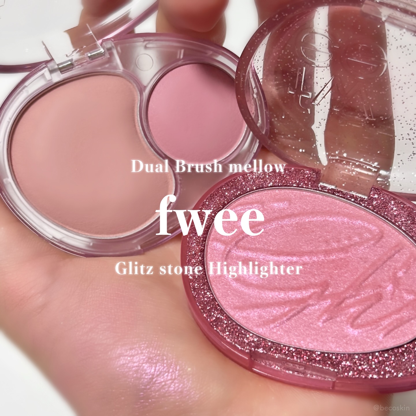 デュアルチークメロウ/fwee/ジェル・クリームチークを使ったクチコミ（1枚目）