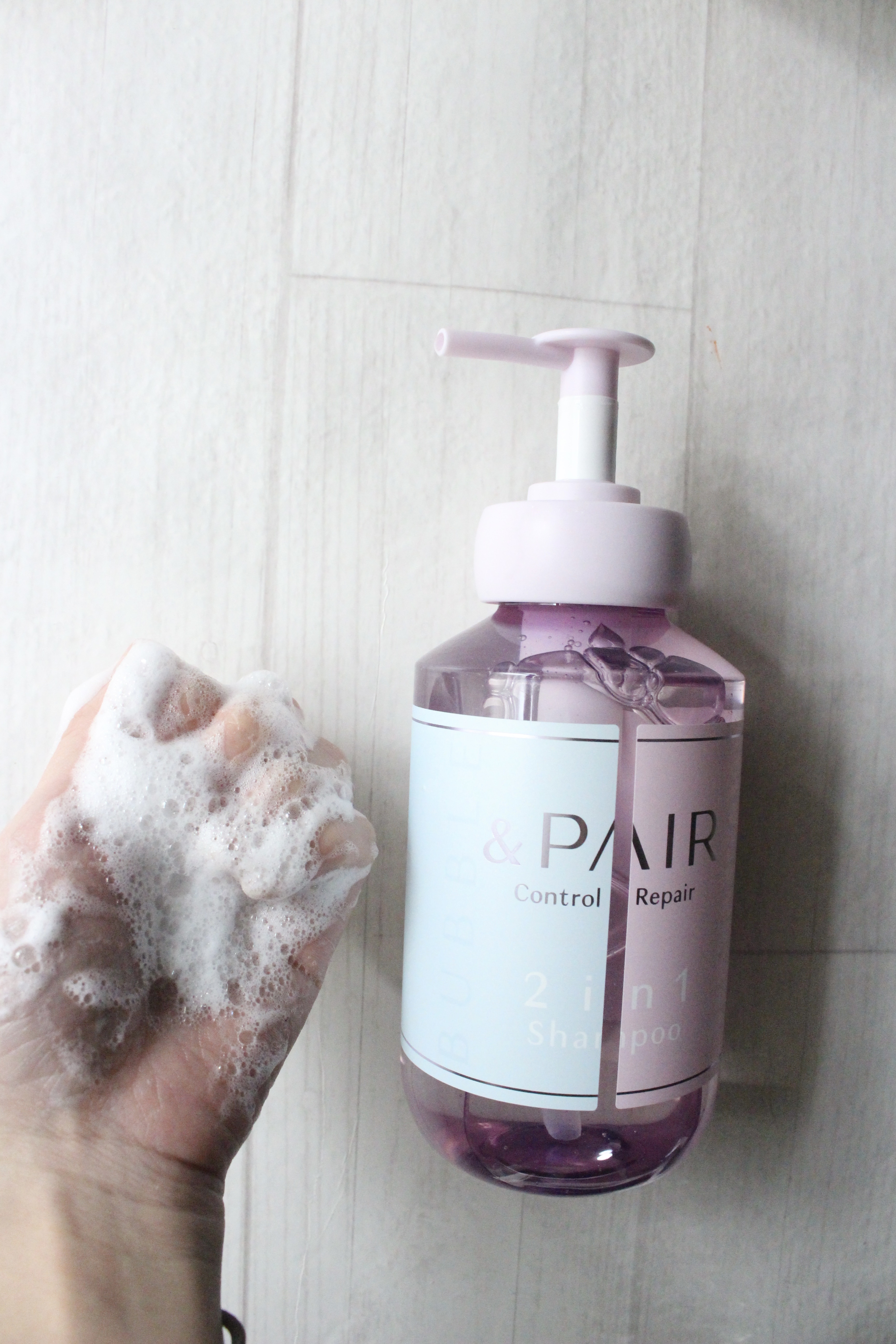 アンドペア コントロール リペア 2in1 シャンプー＆ヘアトリートメント/&PAIR/市販シャンプーを使ったクチコミ（2枚目）