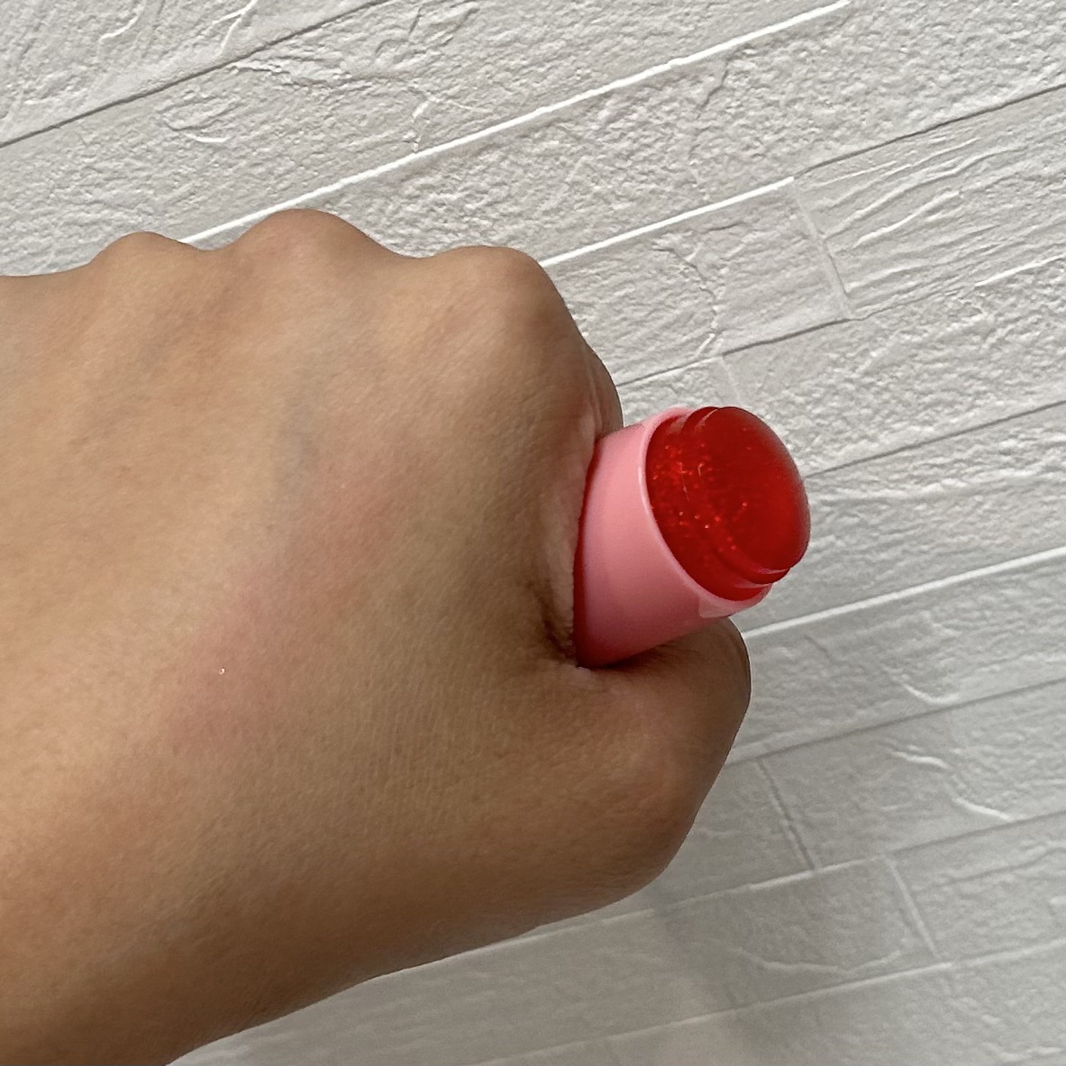 ハイドロゼリーチーク 01 高揚ピーチ/Ui2./ジェル・クリームチークを使ったクチコミ（3枚目）