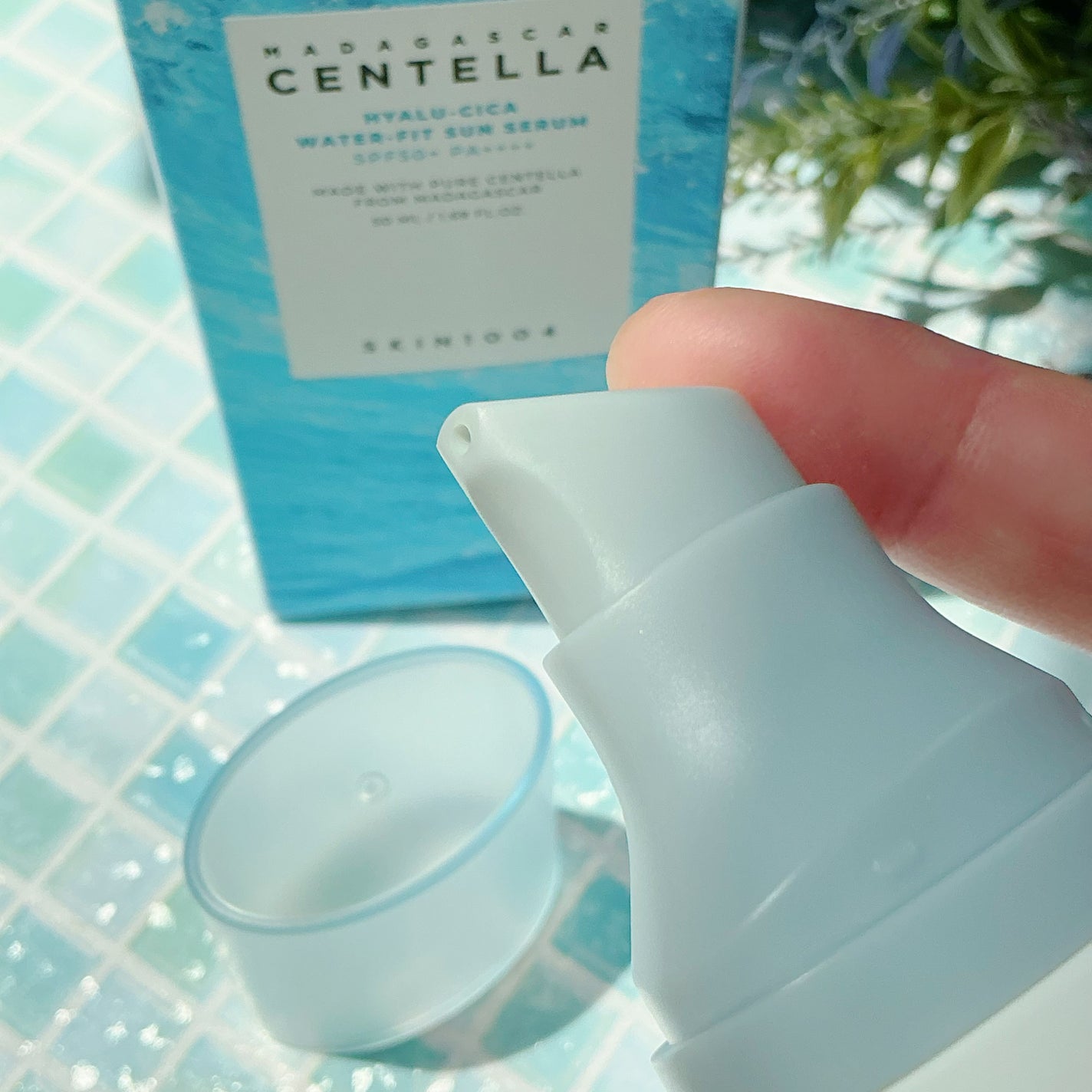 ヒアルーシカ ウォーターフィット サンセラム/SKIN1004/日焼け止めローションを使ったクチコミ(2枚目)