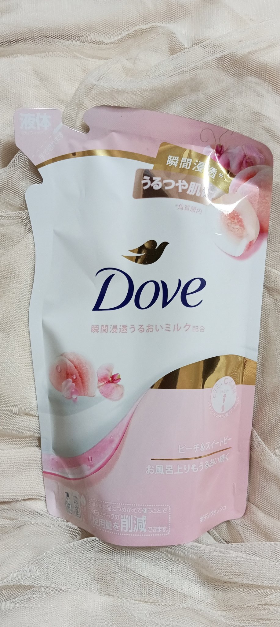 ボディウォッシュ ピーチ＆スイートピー/ダヴ/ボディソープを使ったクチコミ（1枚目）