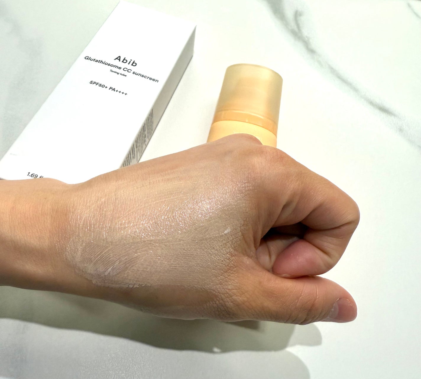 グルタチオンソームCCサンクリームトーニングチューブ/Abib /CCクリームを使ったクチコミ(3枚目)