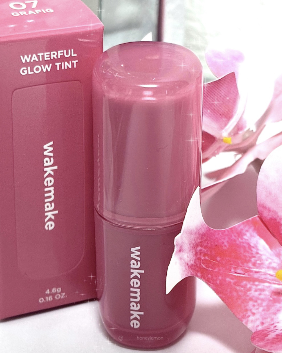 ウォータフルグロウティント/wakemake/リップティントを使ったクチコミ（1枚目）