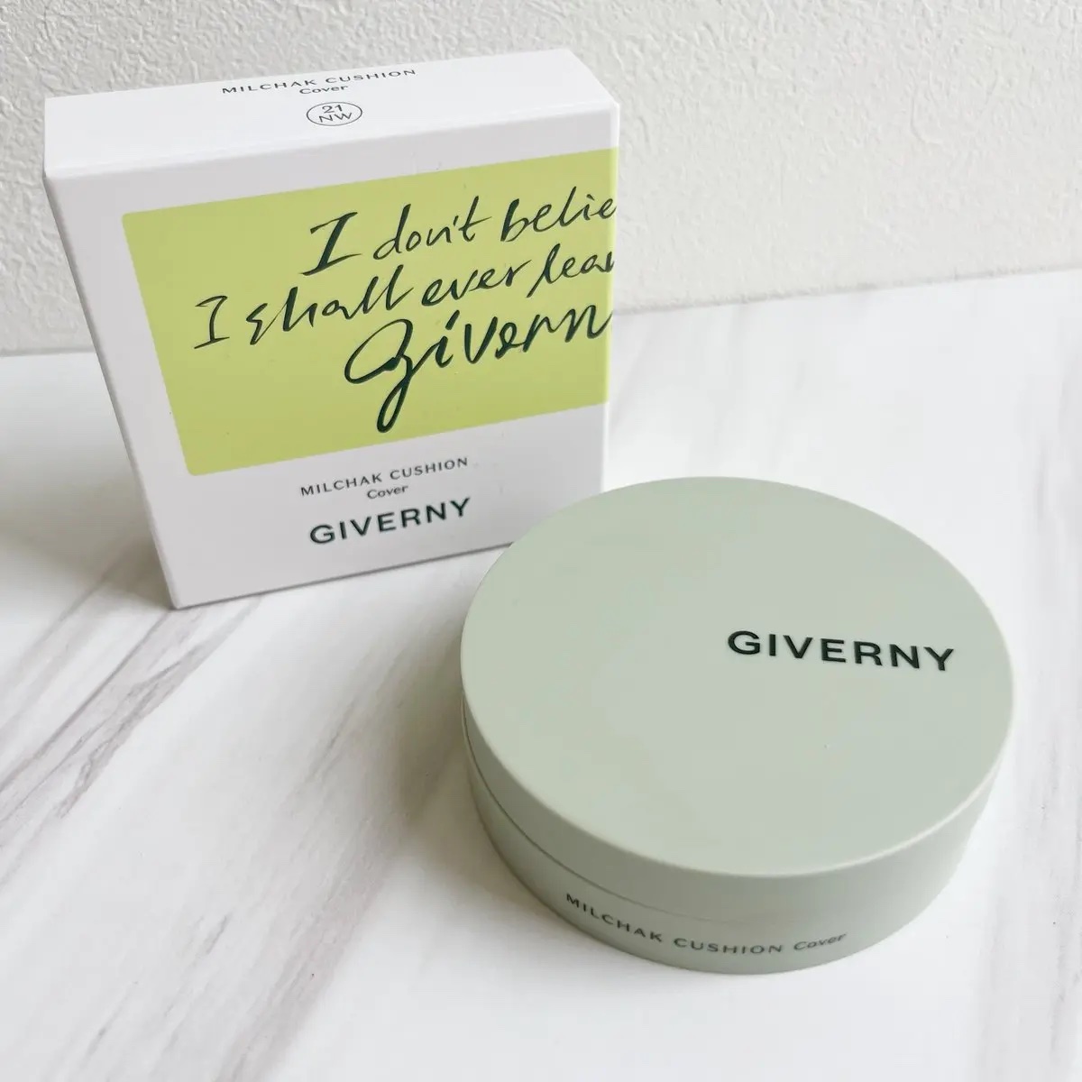 ジヴェルニー 密着カバークッション/GIVERNY/クッションファンデーションを使ったクチコミ（1枚目）