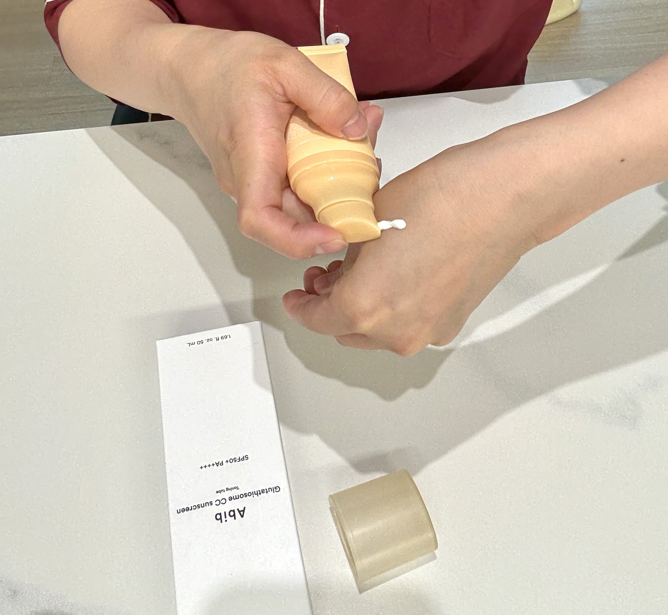 グルタチオンソームCCサンクリームトーニングチューブ/Abib /CCクリームを使ったクチコミ（2枚目）