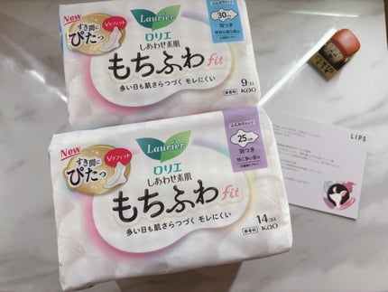 ロリエ もちふわ fit 25cm 羽つき 14コ入 (医薬部外品 )/ロリエ/ナプキンを使ったクチコミ(1枚目)