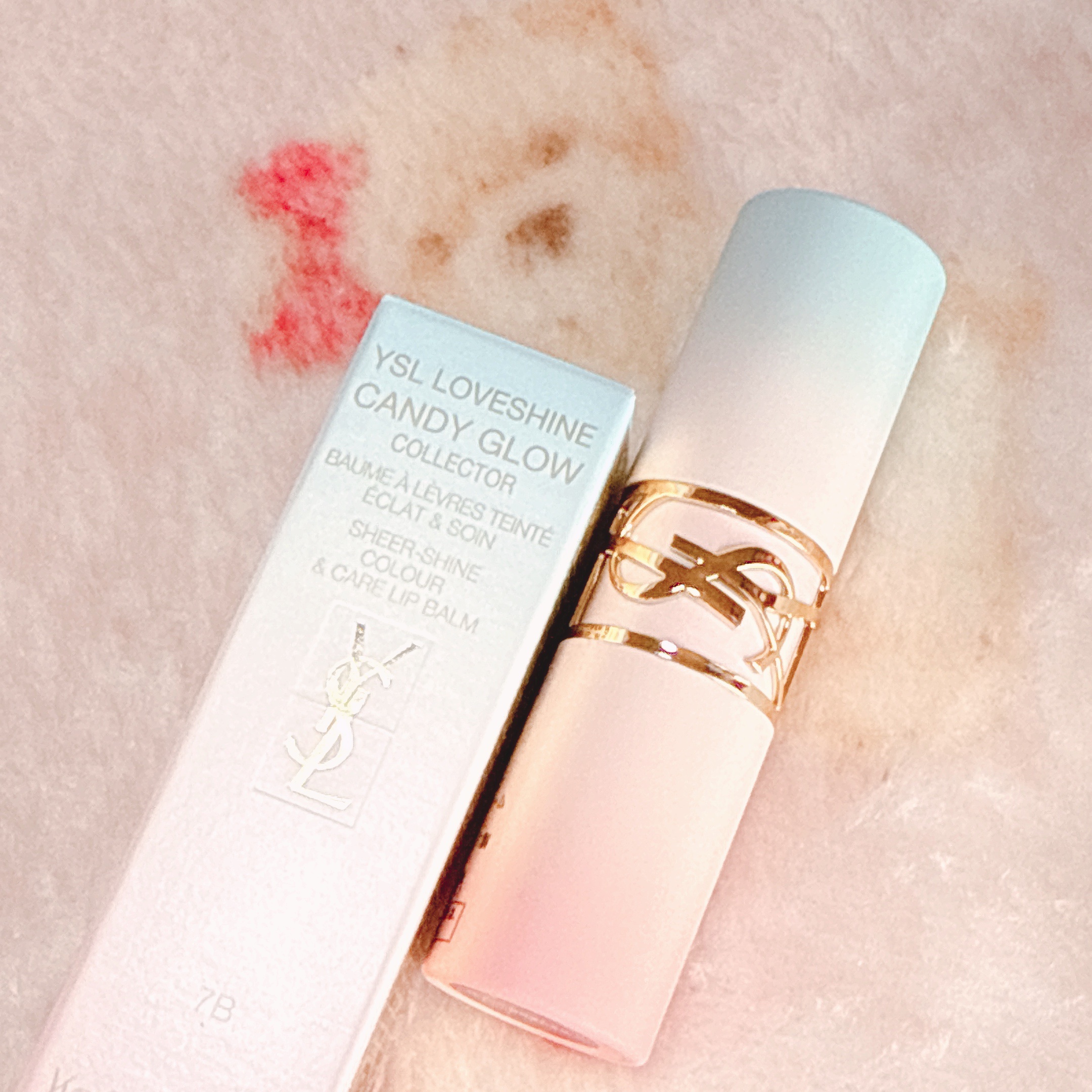 YSLラブシャイン キャンディ グロウ バーム NO.7B ヌード プレジャー＜コレクター＞/YVES SAINT LAURENT BEAUTE/口紅を使ったクチコミ（1枚目）