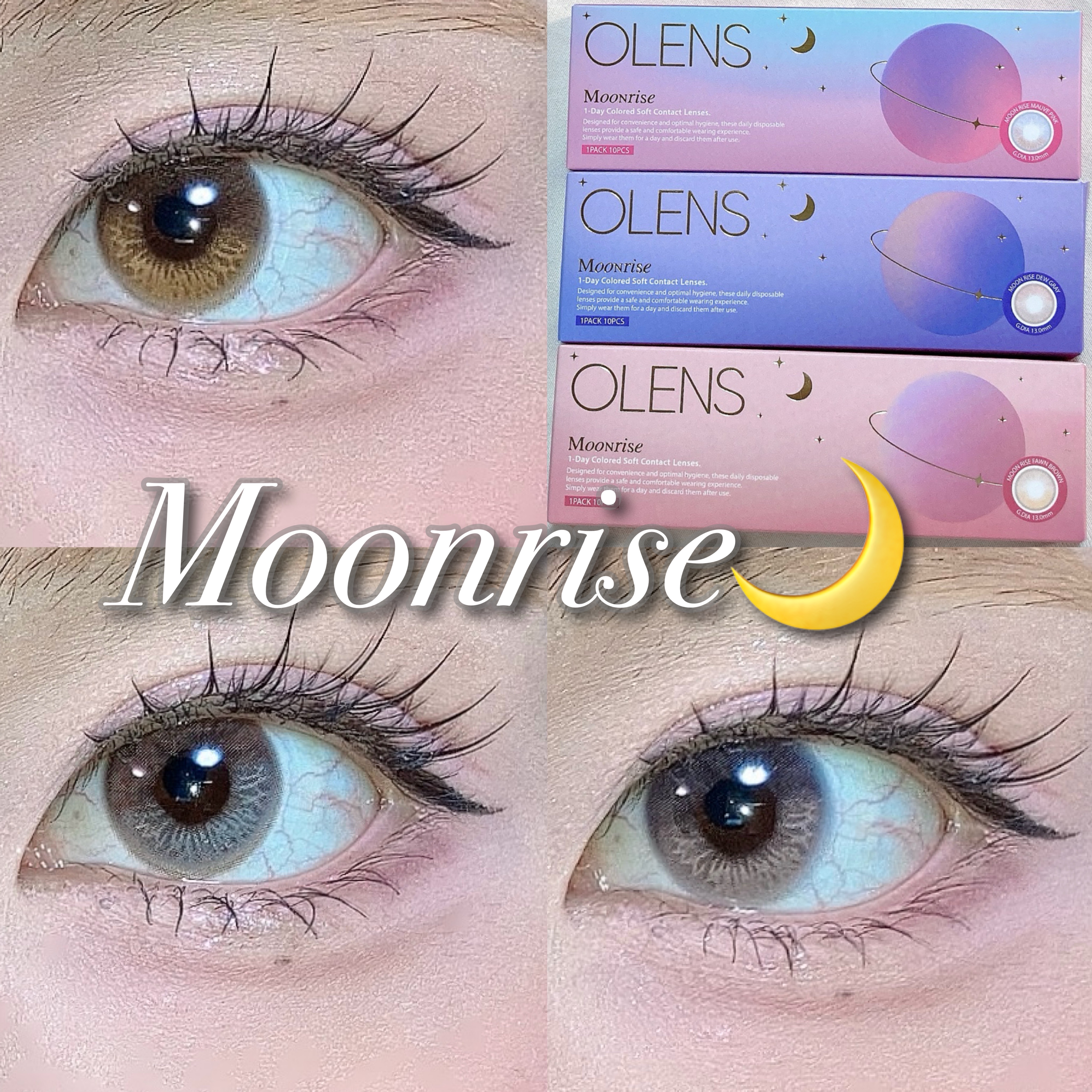 Moonrise 1day/OLENS/ワンデー（１DAY）カラコンを使ったクチコミ（1枚目）