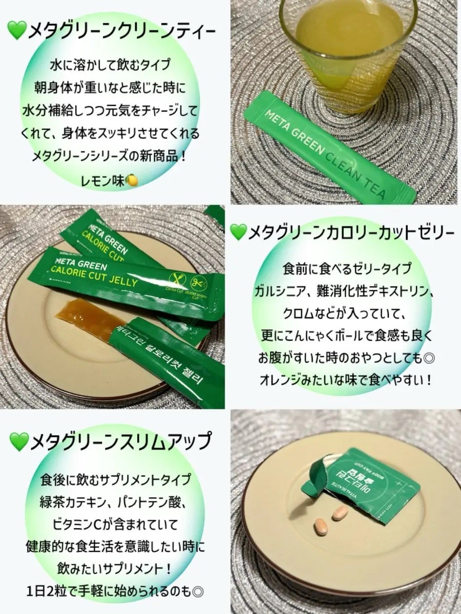 メタグリーンスリムアップ/VITALBEAUTIE/ボディサプリメントを使ったクチコミ(2枚目)