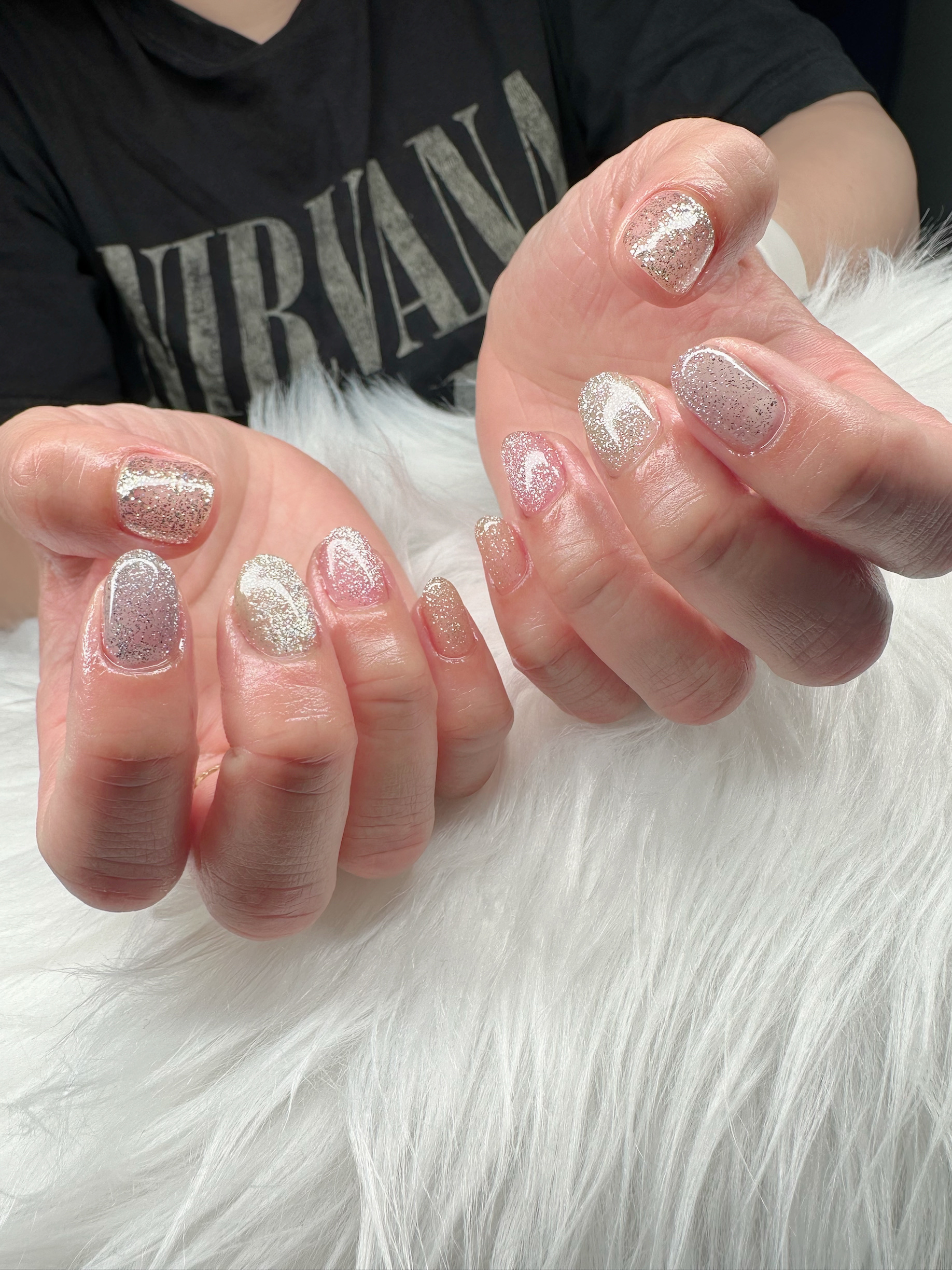 #ジェルネイル,#きらきらネイル,#カラフルネイル,#透け感宝石ネイルのネイルデザイン