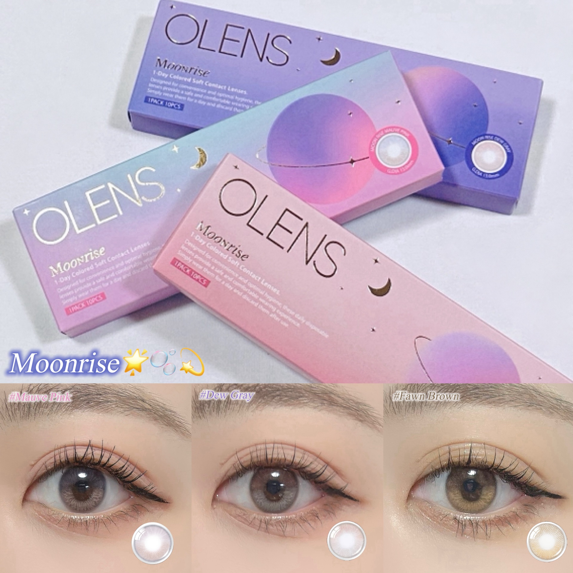 Moonrise 1day/OLENS/ワンデー（１DAY）カラコンを使ったクチコミ（1枚目）