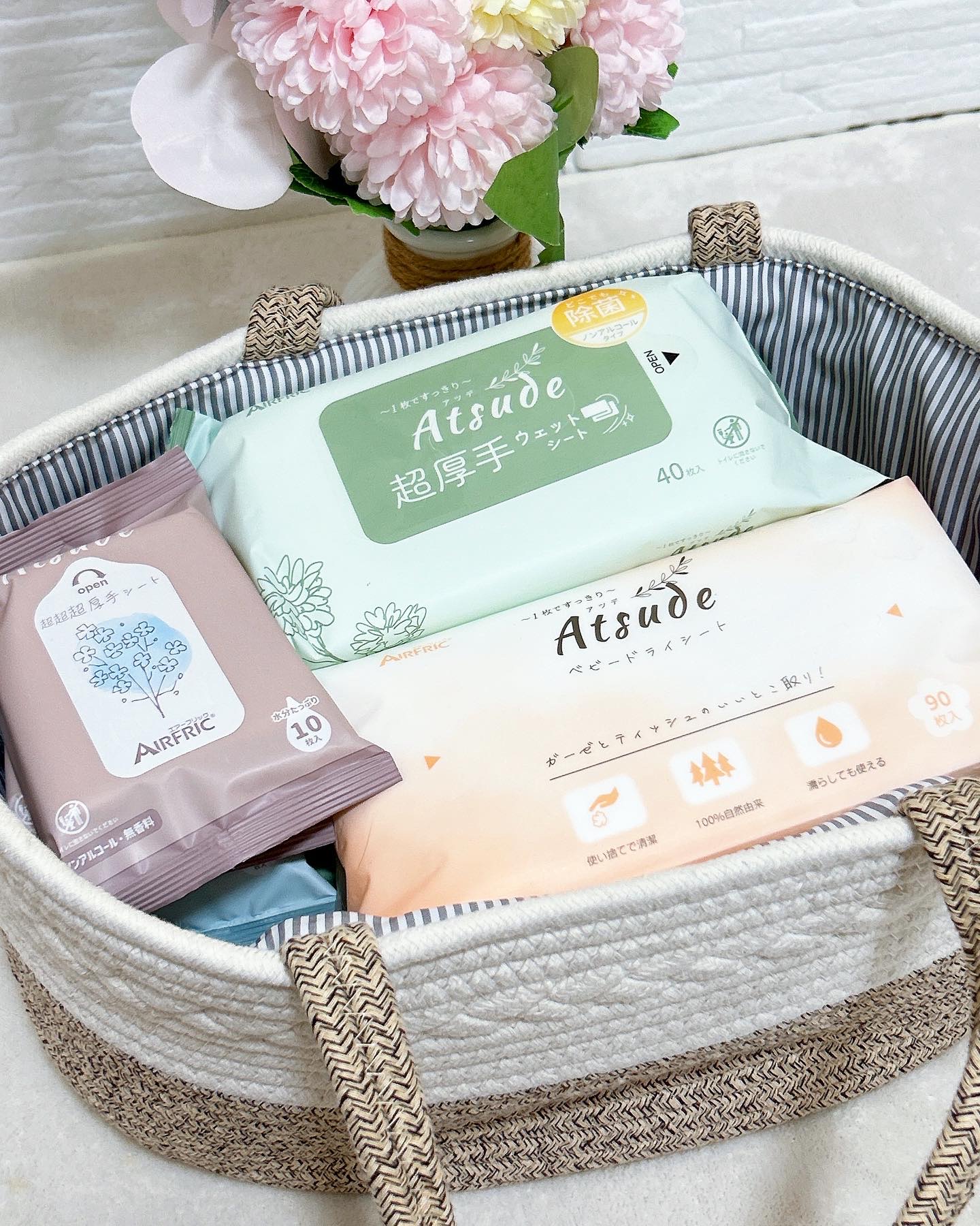 Atsude 流せる！超厚手やわらかシート/AIRFRIC/ティッシュを使ったクチコミ（3枚目）