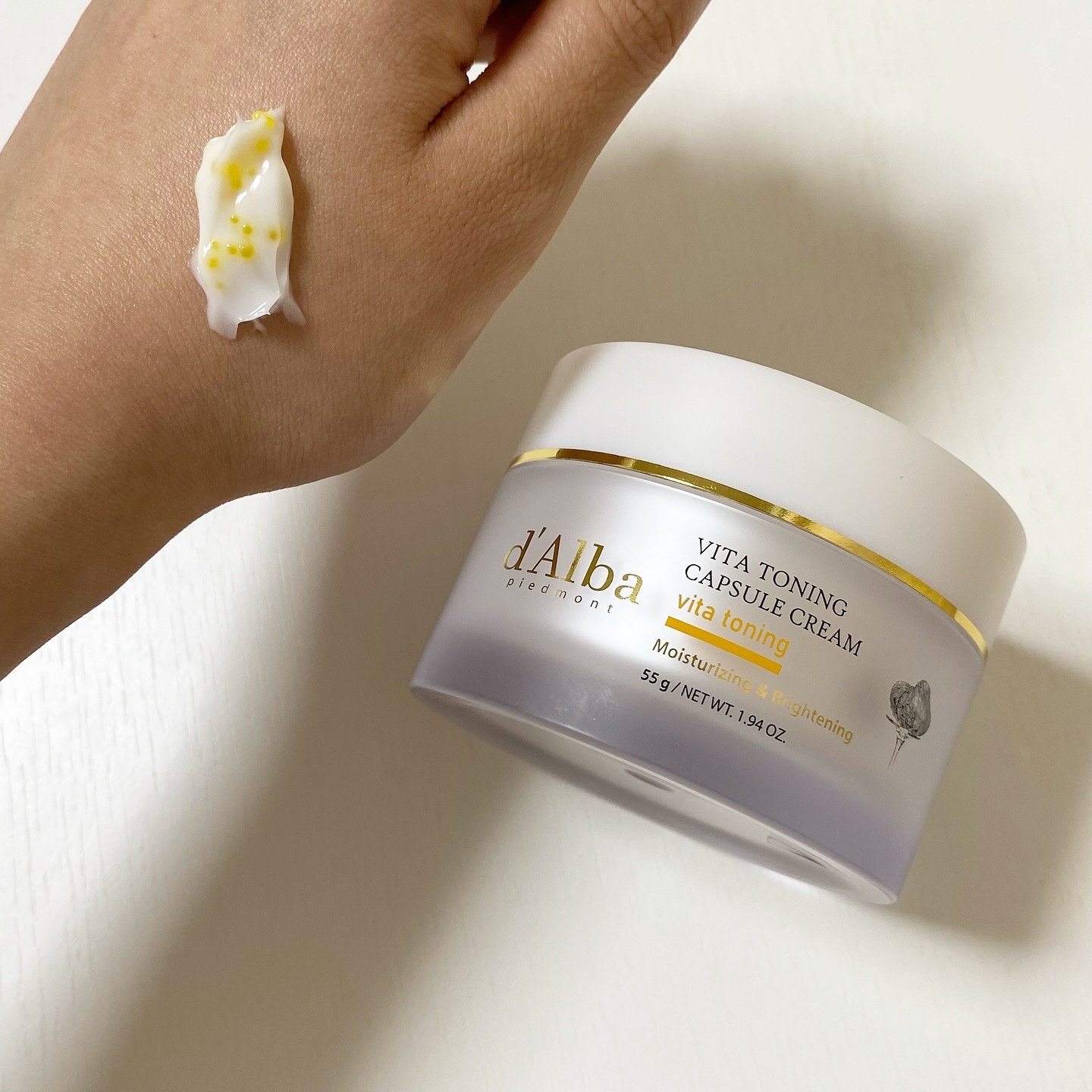 ビタトーニングカプセルクリーム/ダルバ/フェイスクリームを使ったクチコミ（3枚目）