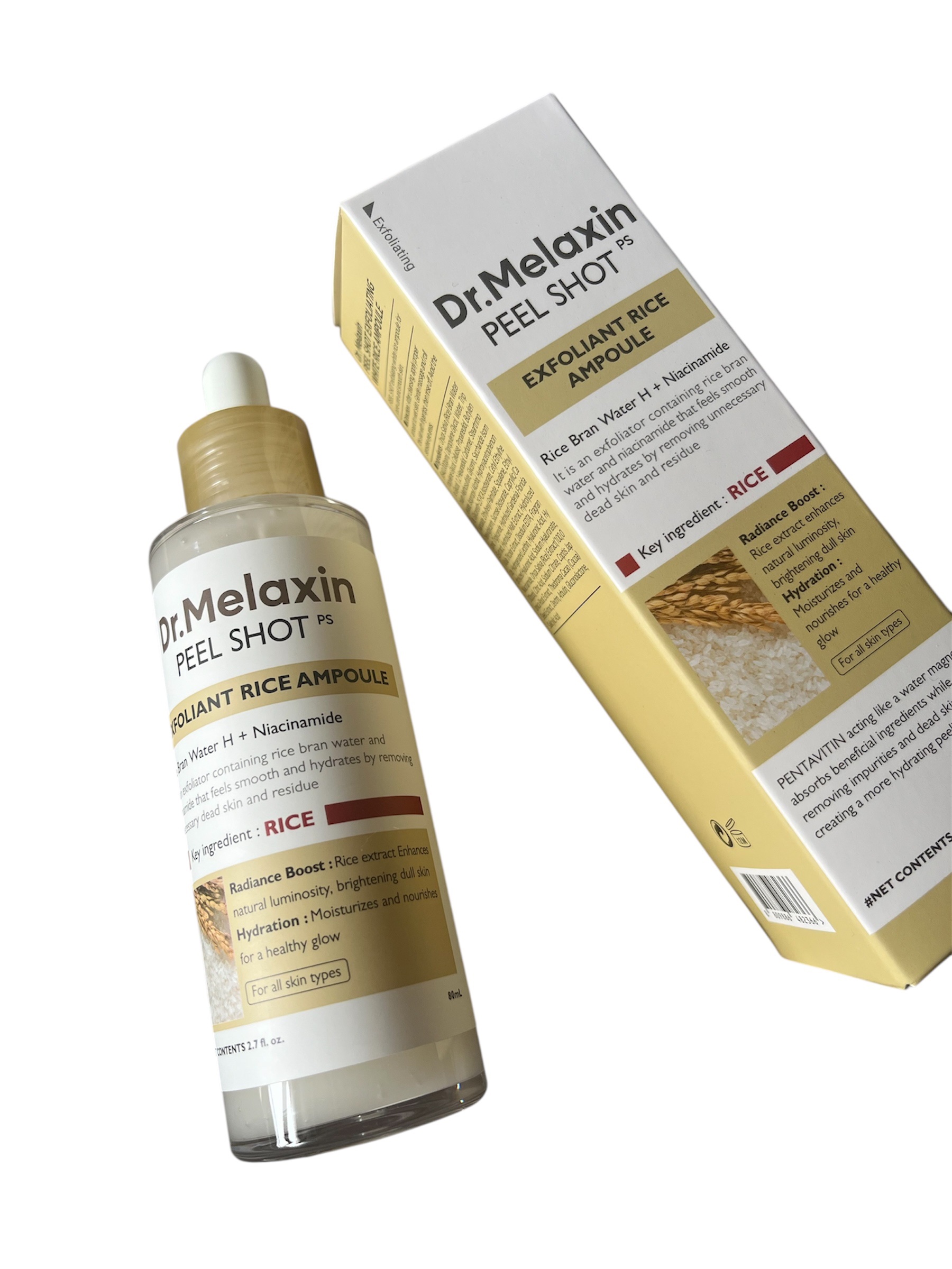 白米ピールショットゴマージュアンプル/Dr.Melaxin/美容液を使ったクチコミ（2枚目）