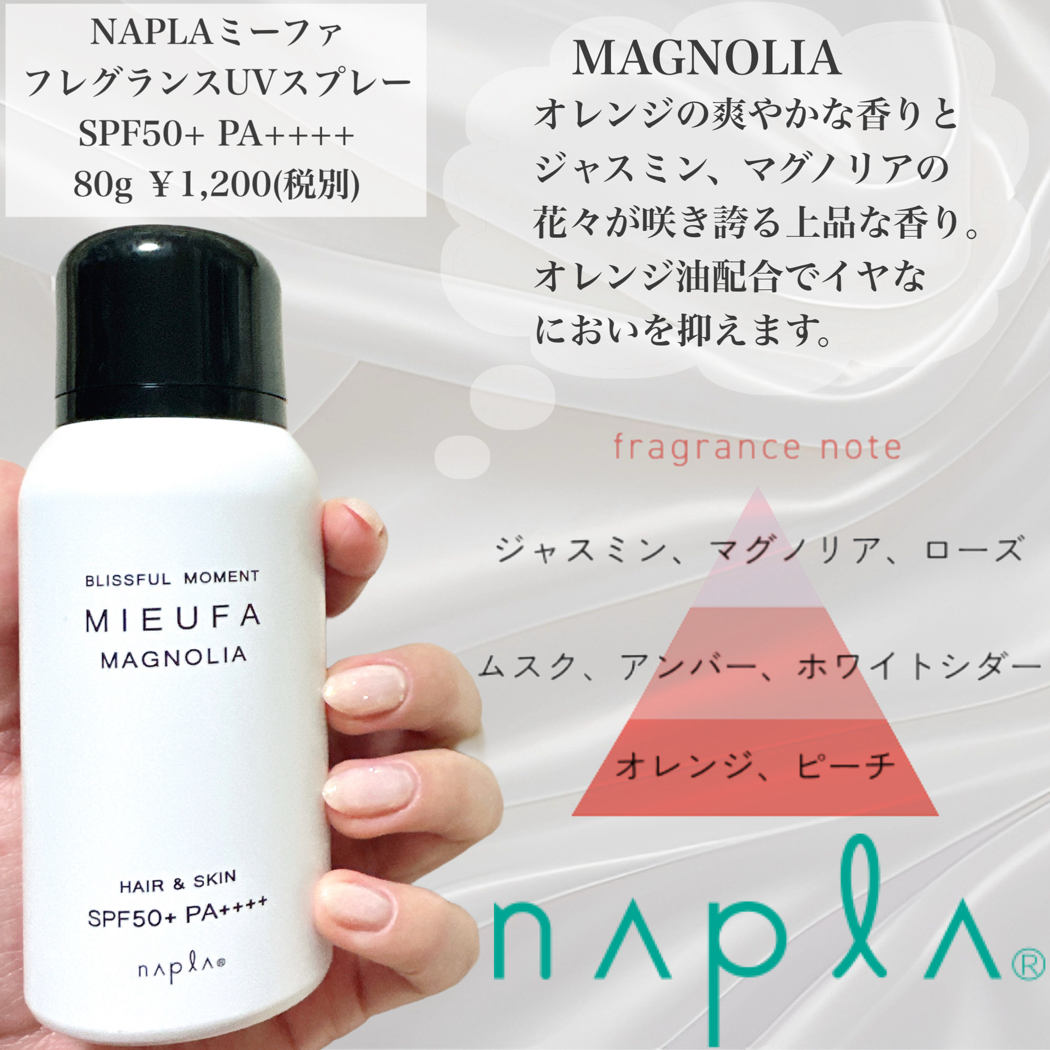 ミーファ フレグランスUVスプレー マグノリア/MIEUFA/日焼け止めミスト・スプレーを使ったクチコミ（2枚目）
