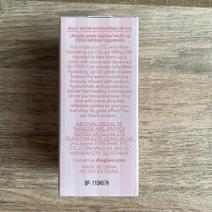 Jelly Wow Hydrating Lip Oil ピンキーアップ/SHEGLAM/リップグロスの画像