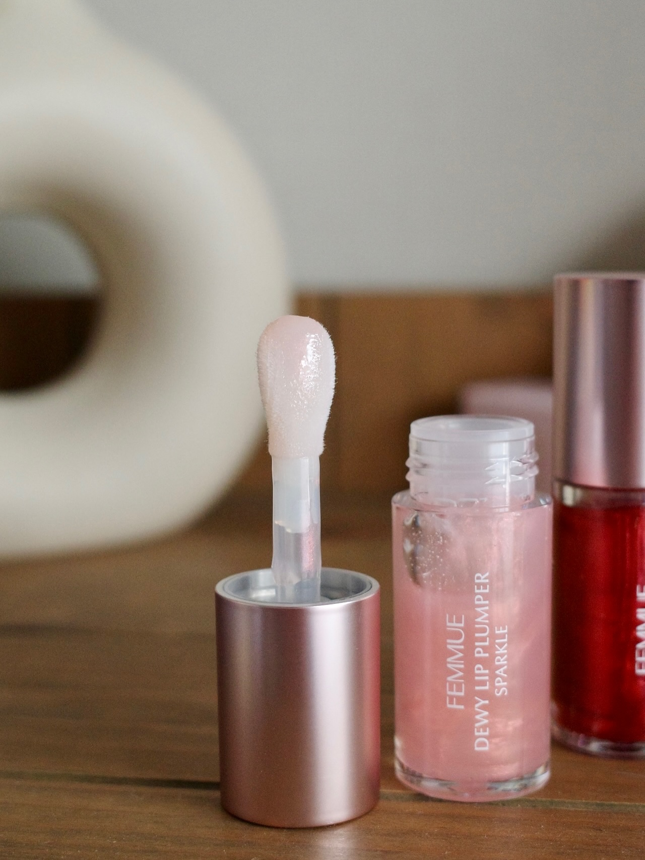 デューイー リッププランパー スパークル ピオニー/FEMMUE/リッププランパーを使ったクチコミ（3枚目）