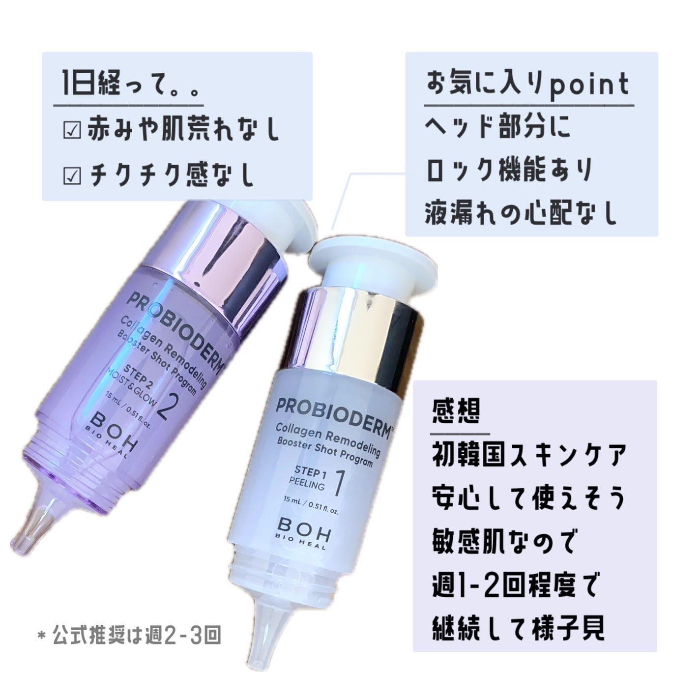 プロバイオダーム™ コラーゲン リモデリング ブースターショット プログラム/BIOHEAL BOH/美容液を使ったクチコミ(4枚目)