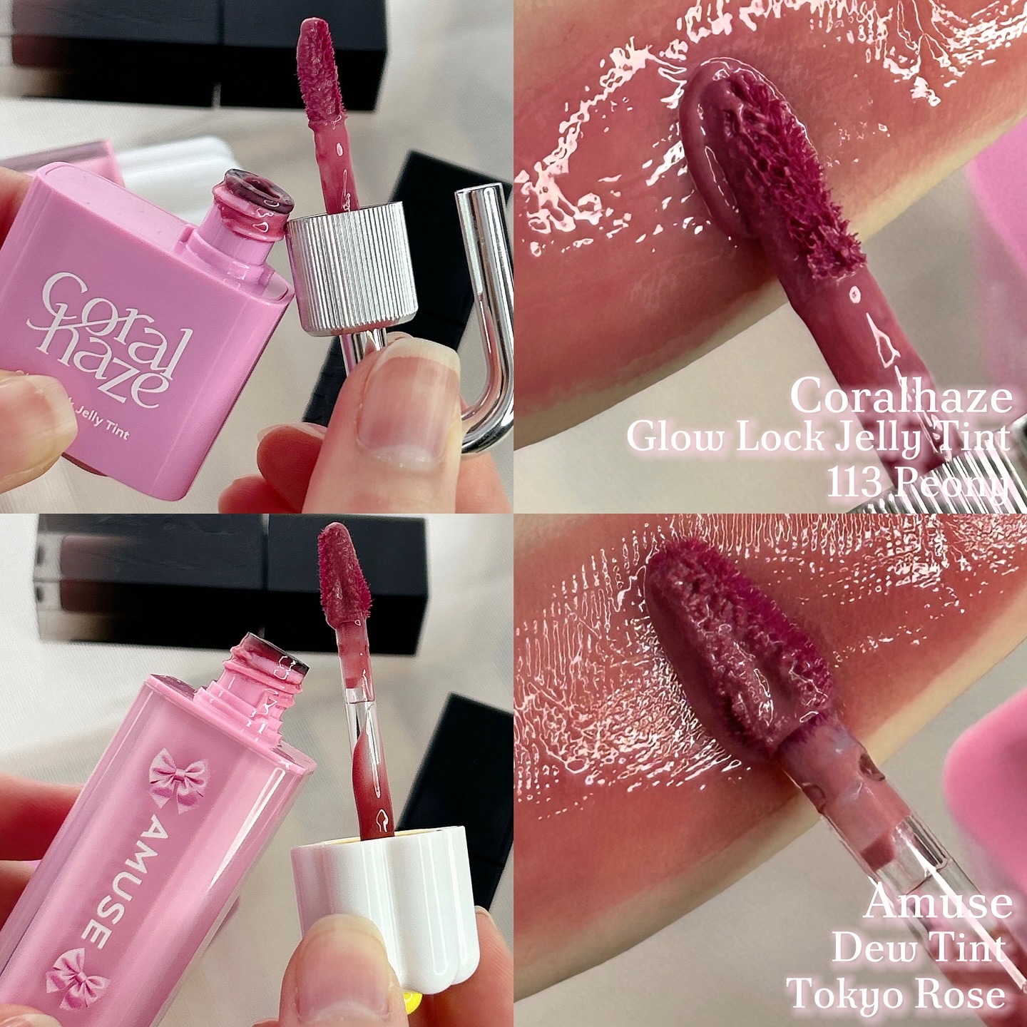 デューティント 東京ローズ（バレリーナ限定エディション）/AMUSE/リップティントを使ったクチコミ（3枚目）