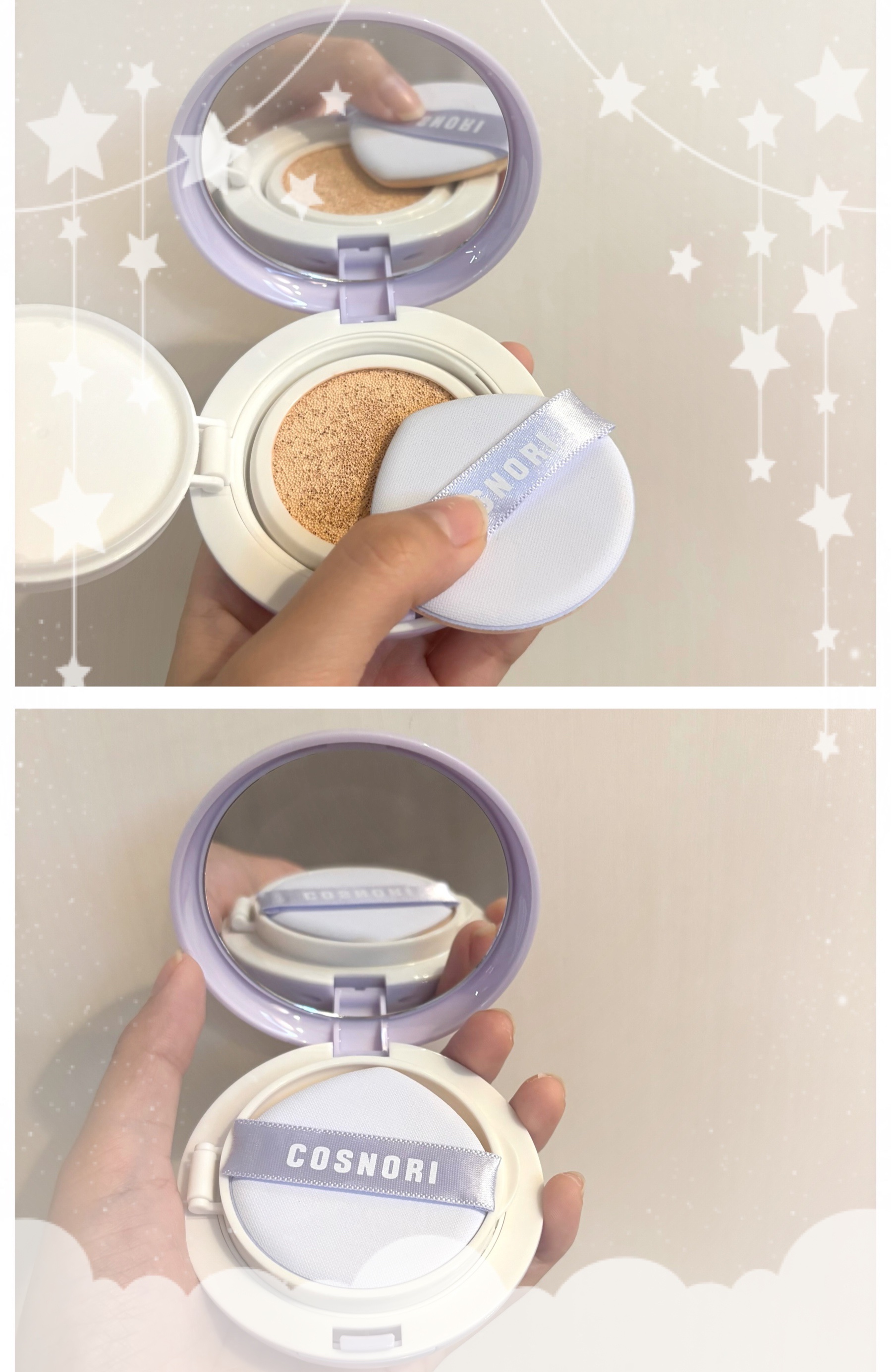 パンテノールバリアクッション/COSNORI/クッションファンデーションを使ったクチコミ（2枚目）