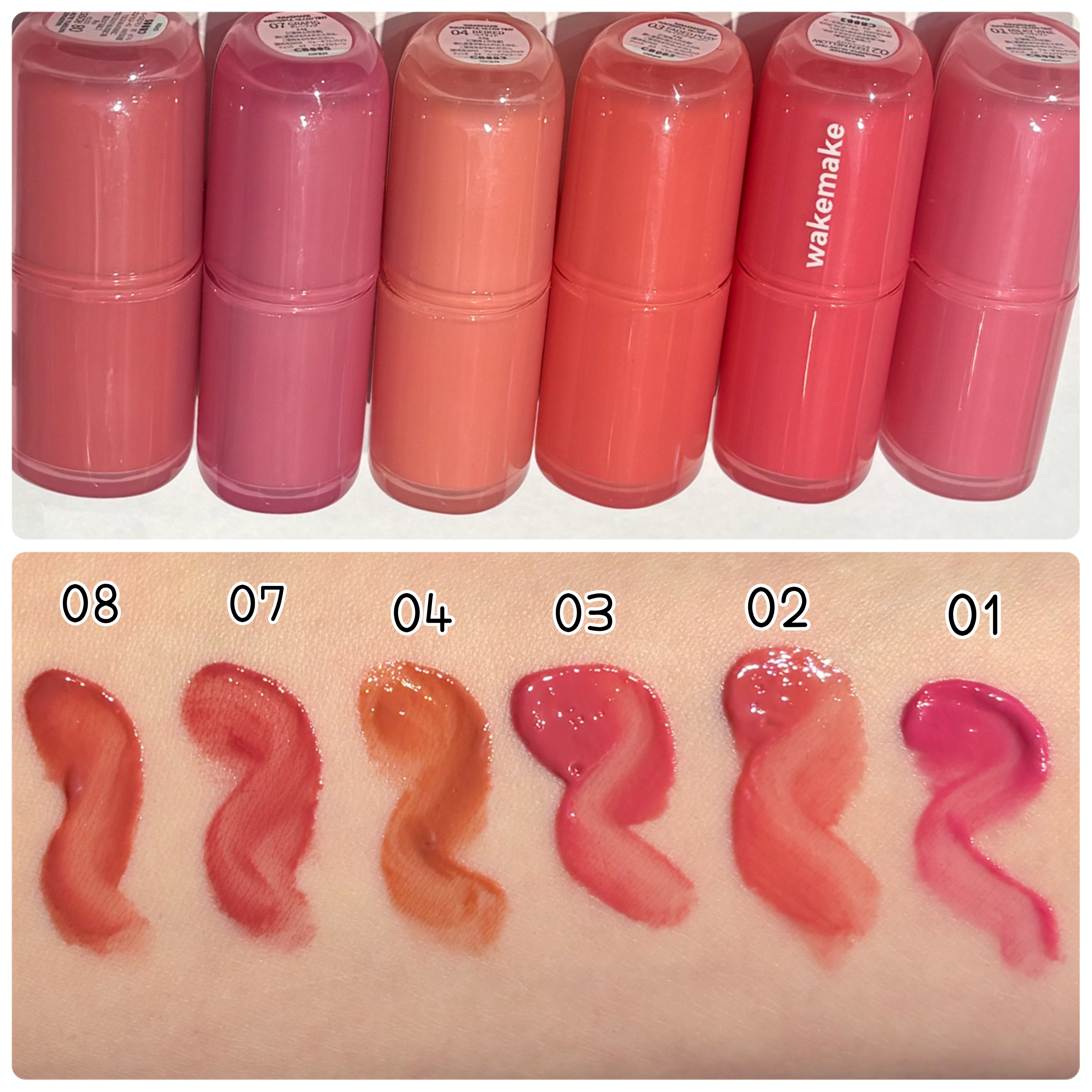 ウォータフルグロウティント 03 フェイデッドポージー/wakemake/リップティントを使ったクチコミ（3枚目）