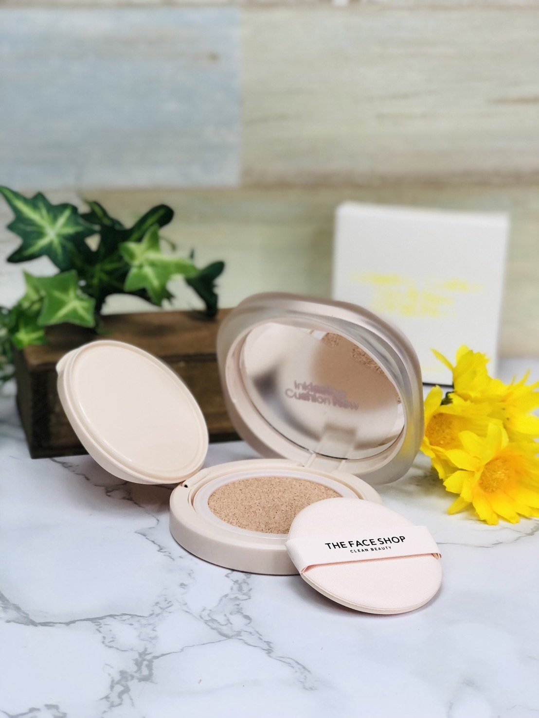 インクラスティングクッションファンデーション/THE FACE SHOP/クッションファンデーションを使ったクチコミ（2枚目）