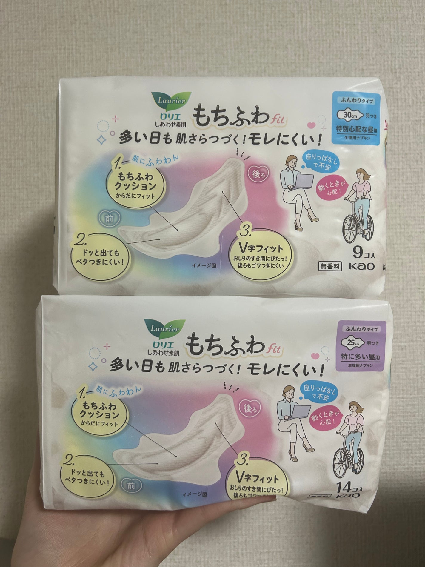 ロリエ もちふわ fit 25cm 羽つき 14コ入 (医薬部外品 )/ロリエ/ナプキンを使ったクチコミ(1枚目)