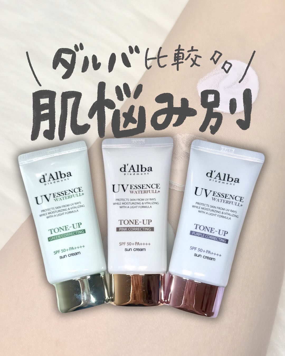 ウォータフルトーンアップサンクリーム/ダルバ/日焼け止めクリームを使ったクチコミ（1枚目）