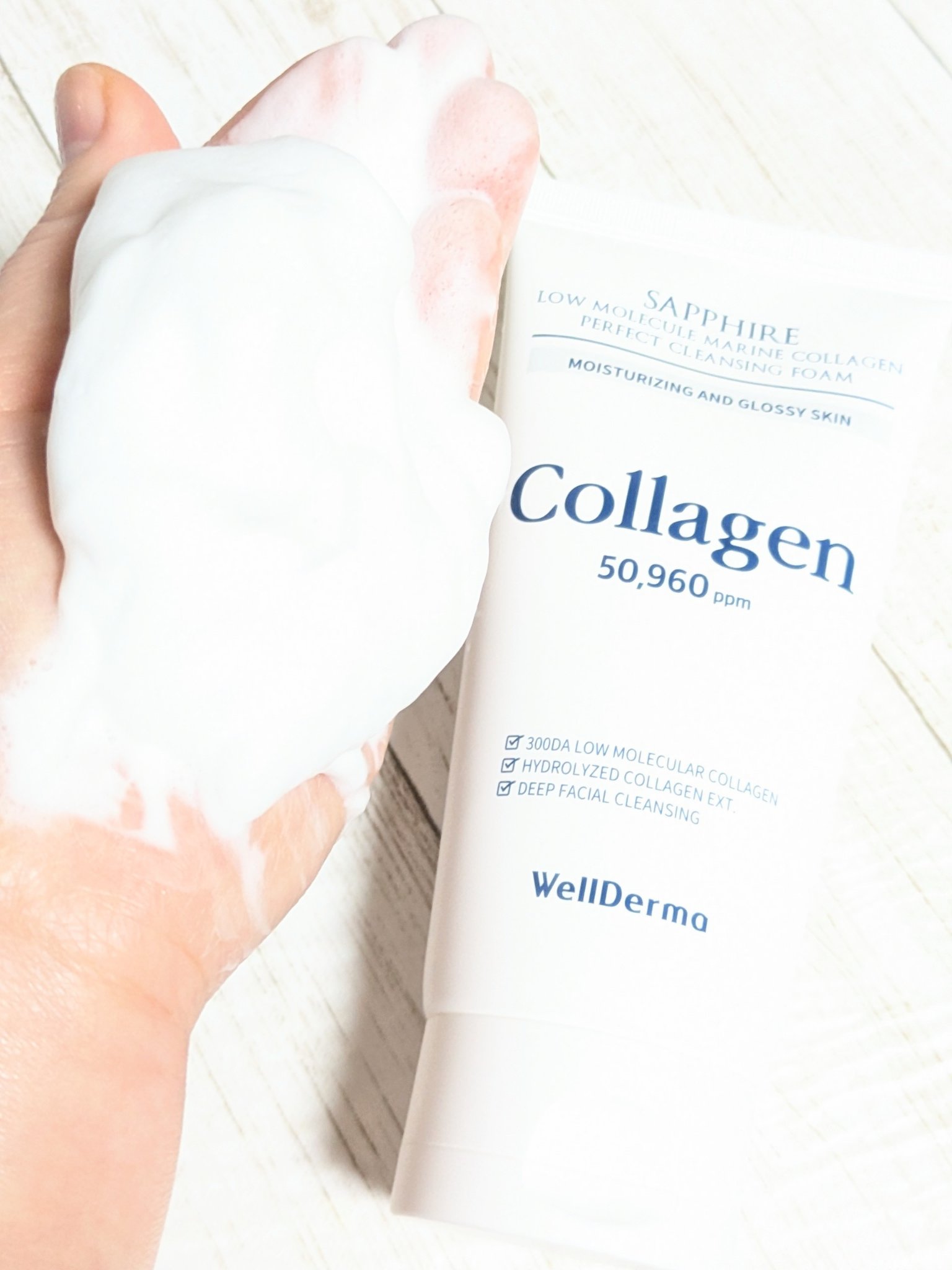 サファイアマリンコラーゲン洗顔フォーム/WellDerma/洗顔フォームを使ったクチコミ（3枚目）