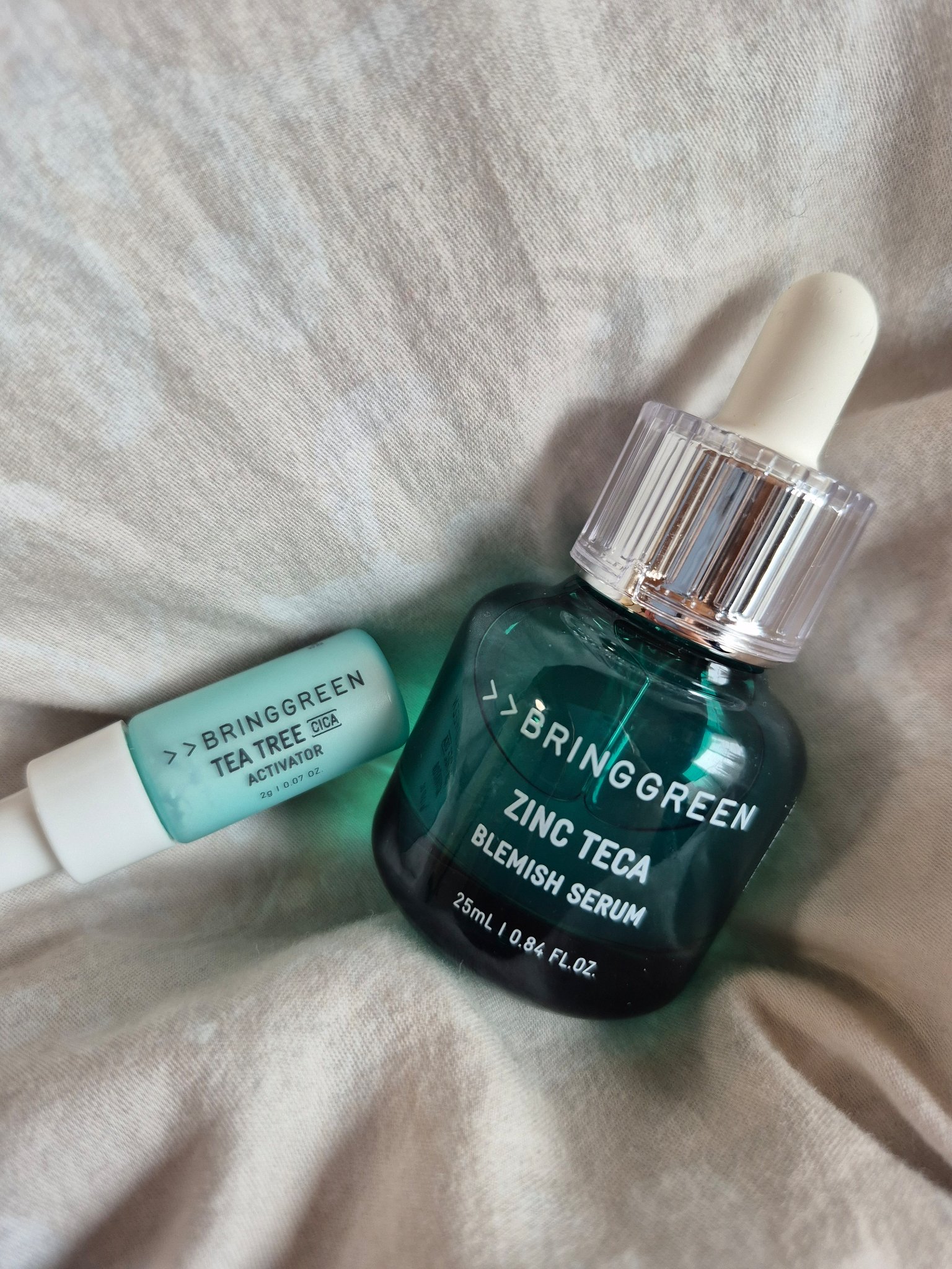 #PR
#ブリングリーン
#LIPSプレゼント

ジンクテカBセラムセット♡
💚オリーブヤングNo.1👑
　肌トラブル(乾燥)のケアセラムで知られている！
💚肌トラブルのスペシャルケアができるパウダーも！
💚パワーアップしたジンクテ