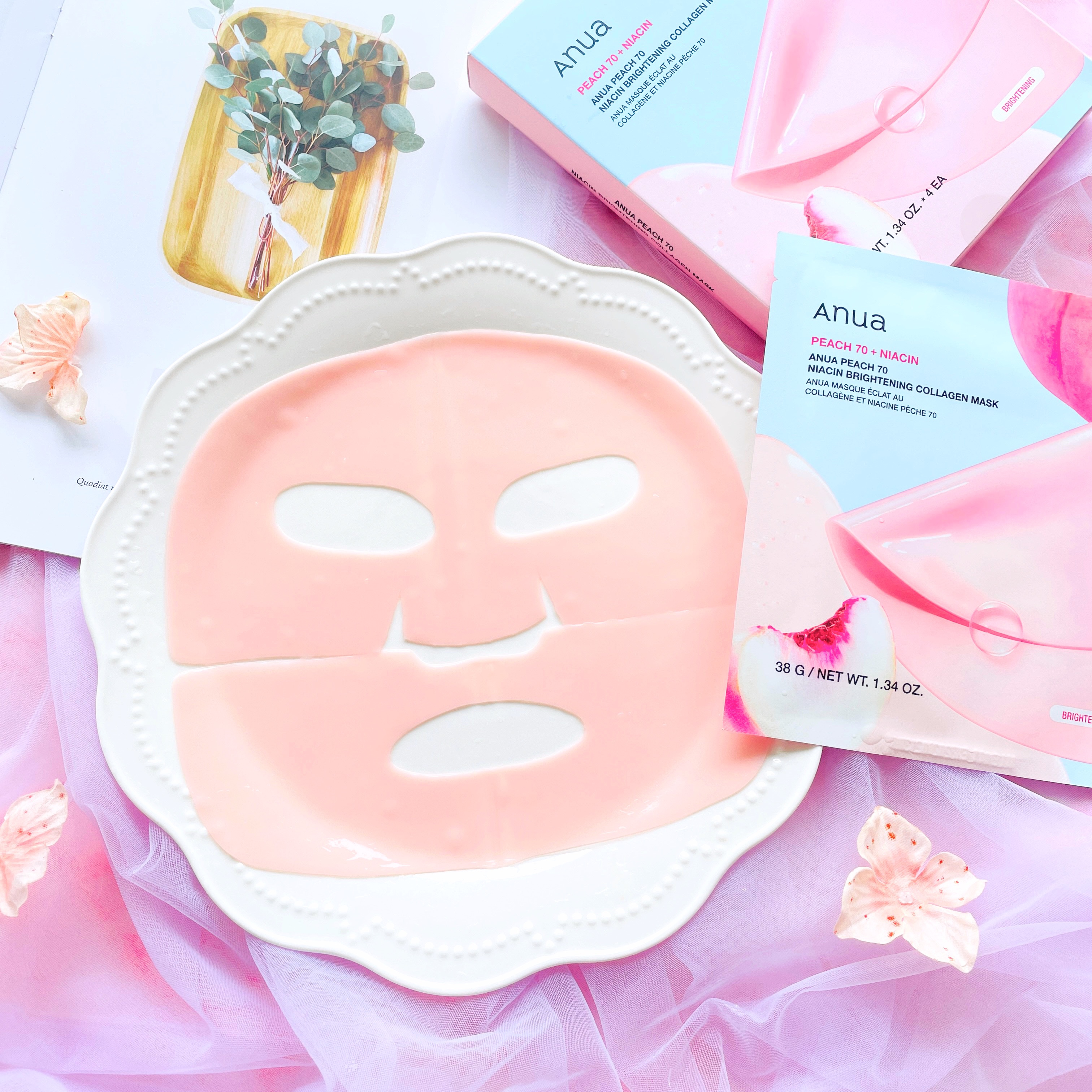 桃70ナイアシンコラーゲンフェイスパック/Anua/シートマスク・パックを使ったクチコミ（3枚目）