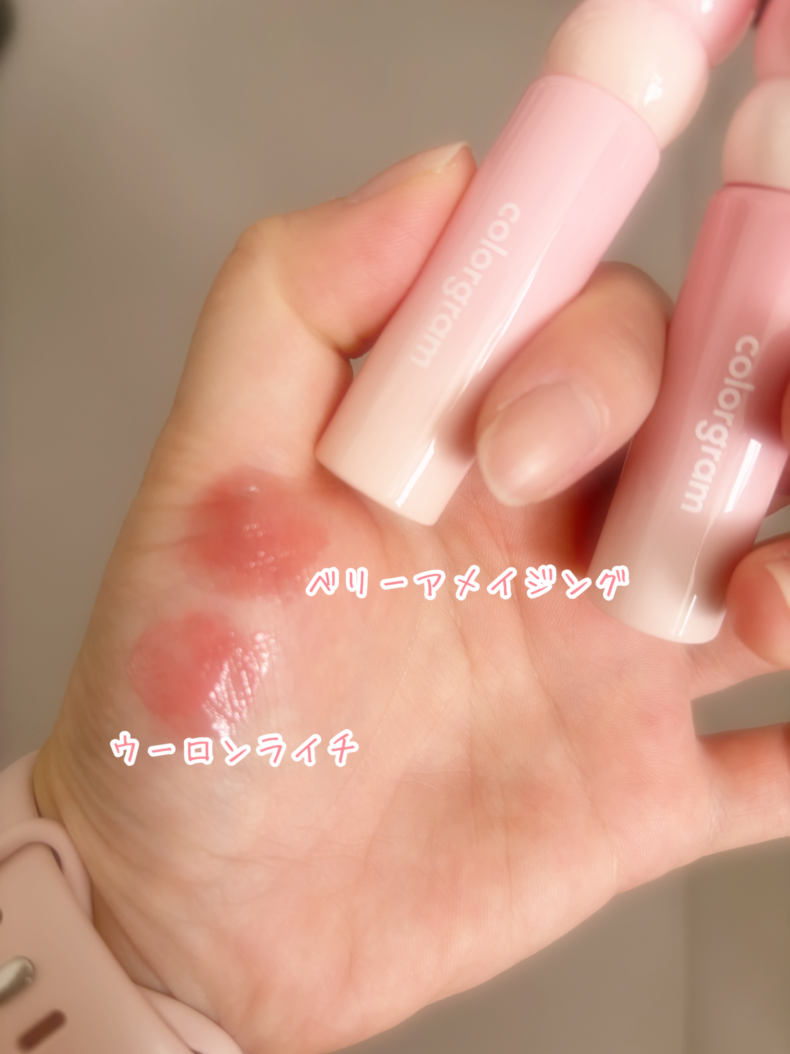 カラーグラム タンフルグラスティントミルク/Colorgram/リップティントを使ったクチコミ（2枚目）