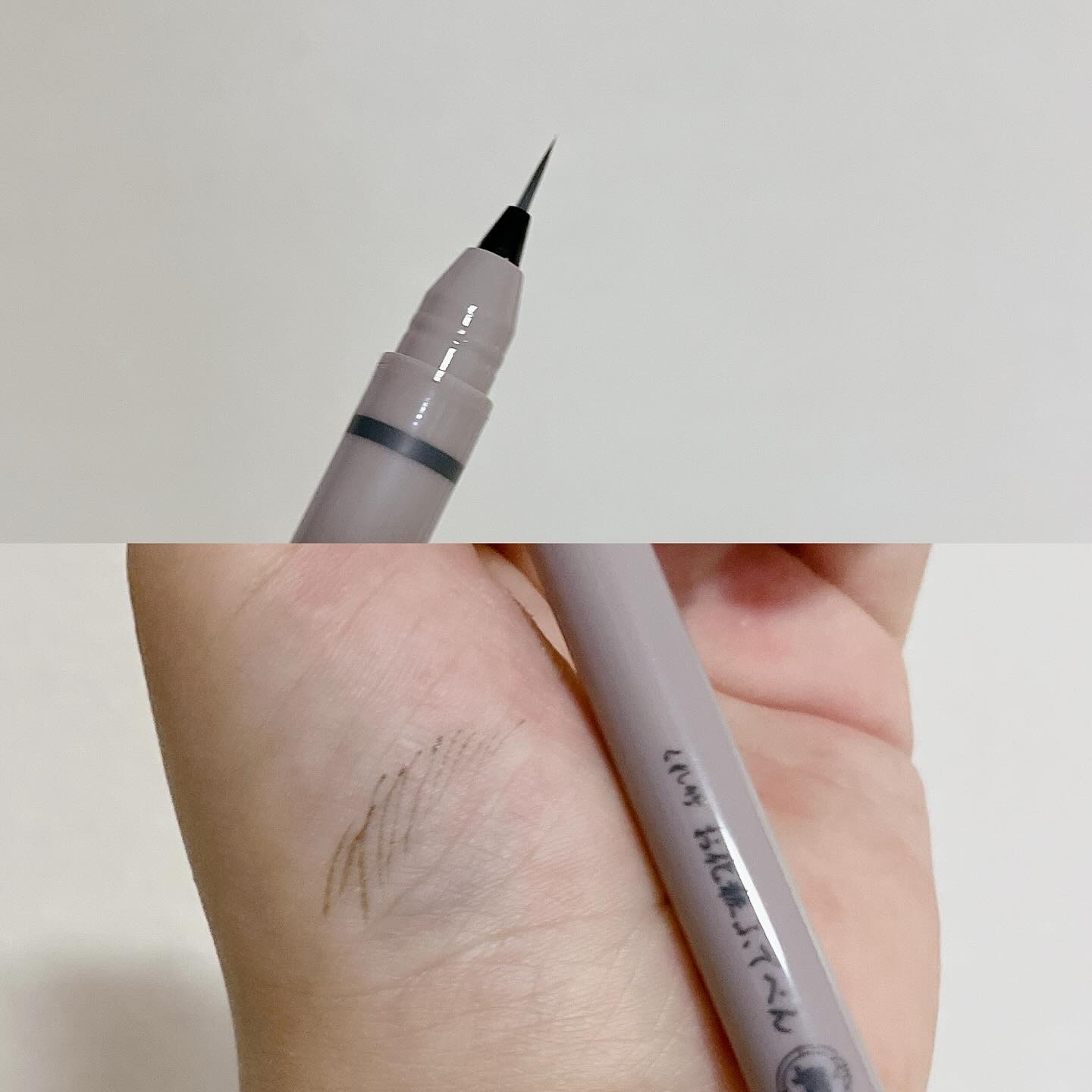 くれ竹 お化粧ふでぺん 眉毛用 毛筆極細/くれ竹 /リキッドアイブロウを使ったクチコミ（3枚目）