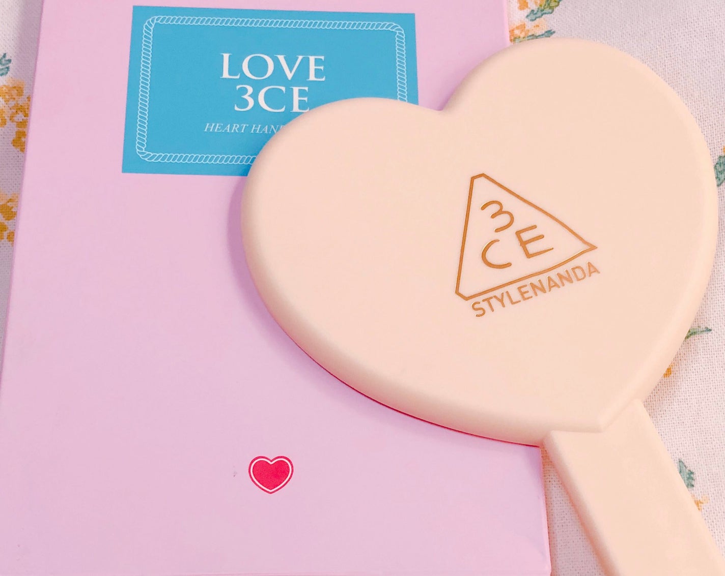 LOVE 3CE heart hand mirror/3CE/その他化粧小物を使ったクチコミ(1枚目)