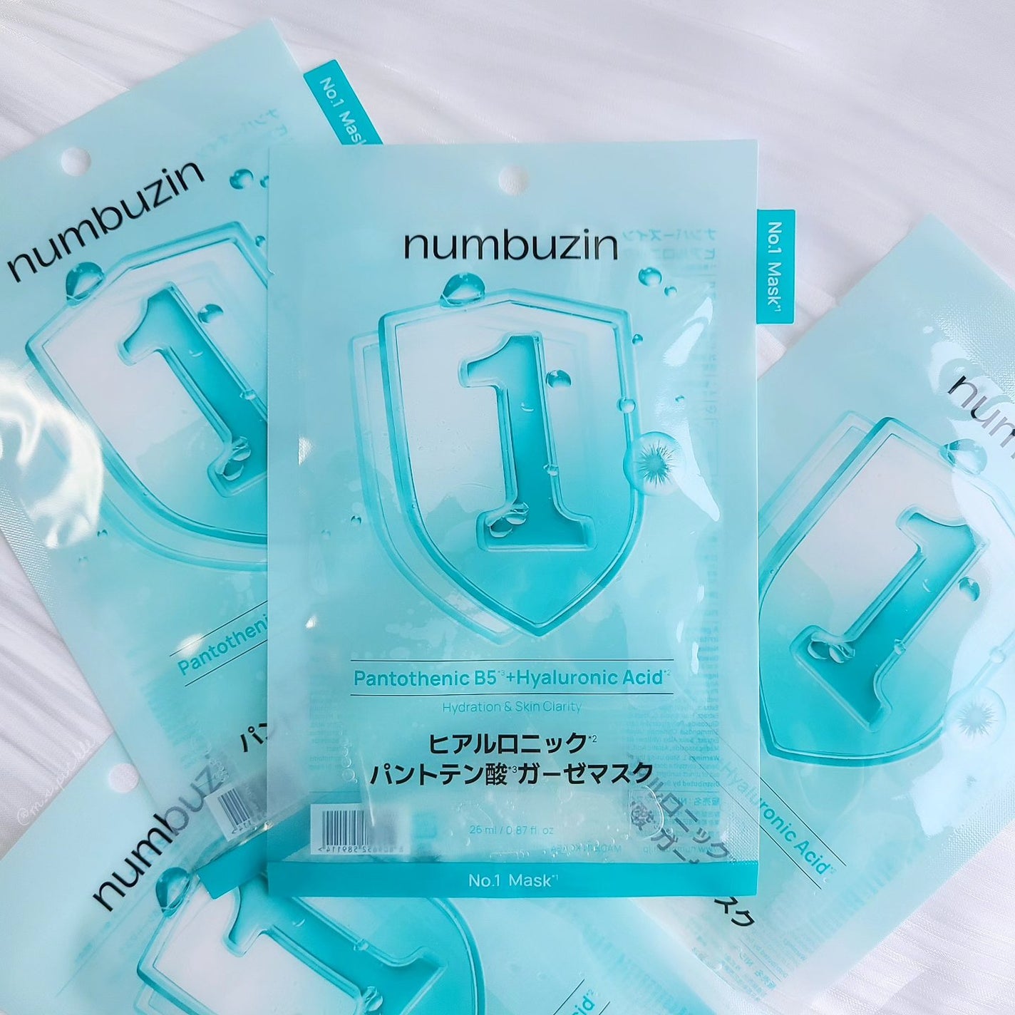 ナンバーズイン 1番 ヒアルロニックパントテン酸ガーゼマスク/numbuzin/シートマスク・パックを使ったクチコミ(2枚目)