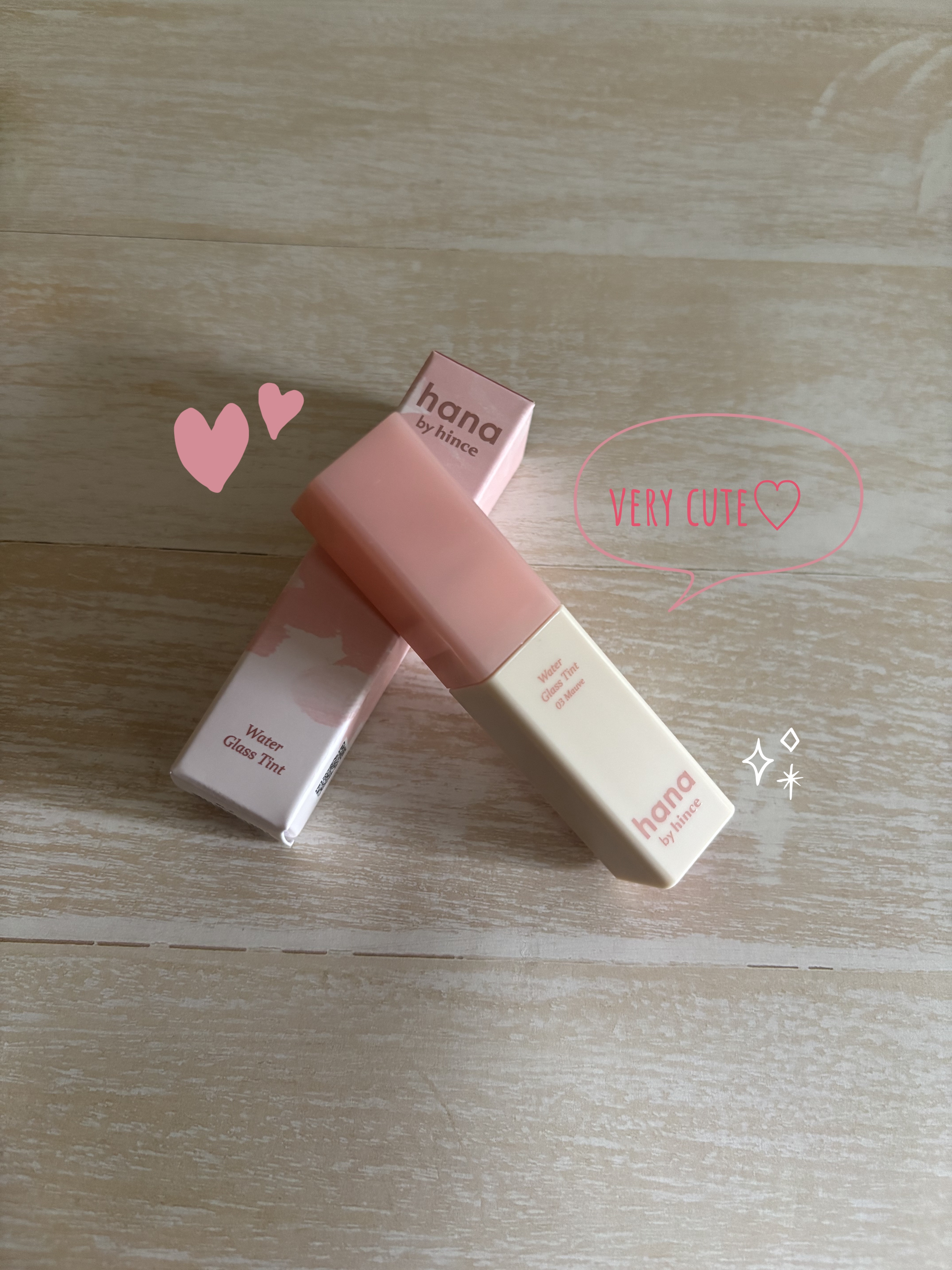 ウォーターグラスティント 03 モーヴ/hana by hince/口紅を使ったクチコミ（1枚目）