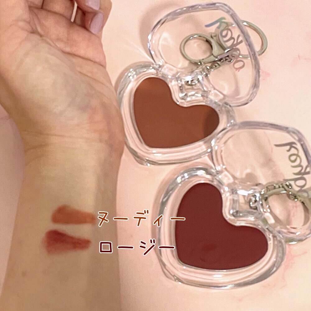 ハートキーリング リップ＆チーク/keybo/口紅を使ったクチコミ（3枚目）
