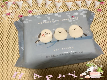 キャンドゥ 除菌ウェットティッシュのクチコミ「CanDo
mofu mofu shimaenaga
シマエナガ
除菌シート
99%除菌ウ.....」(1枚目)