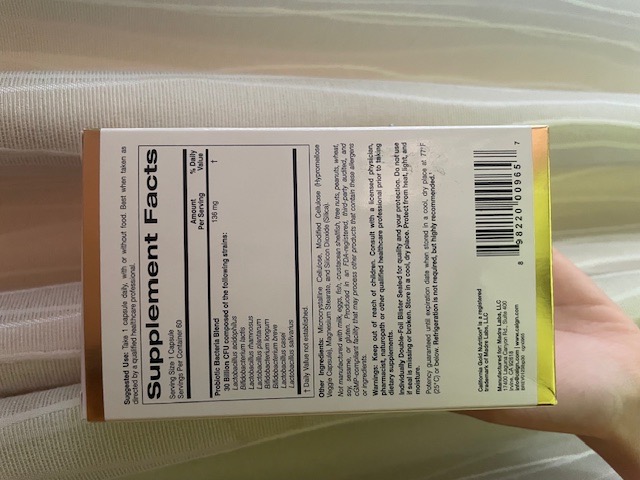 ラクトビフ プロバイオティクス/CALIFORNIA GOLD NUTRITION/健康サプリメントを使ったクチコミ（2枚目）