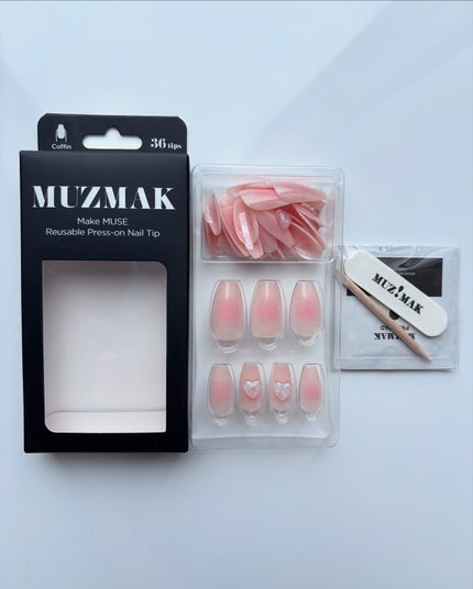 TPUネイルチップ(shape:Short Square)/Muzmak/ネイルチップ・パーツを使ったクチコミ(8枚目)