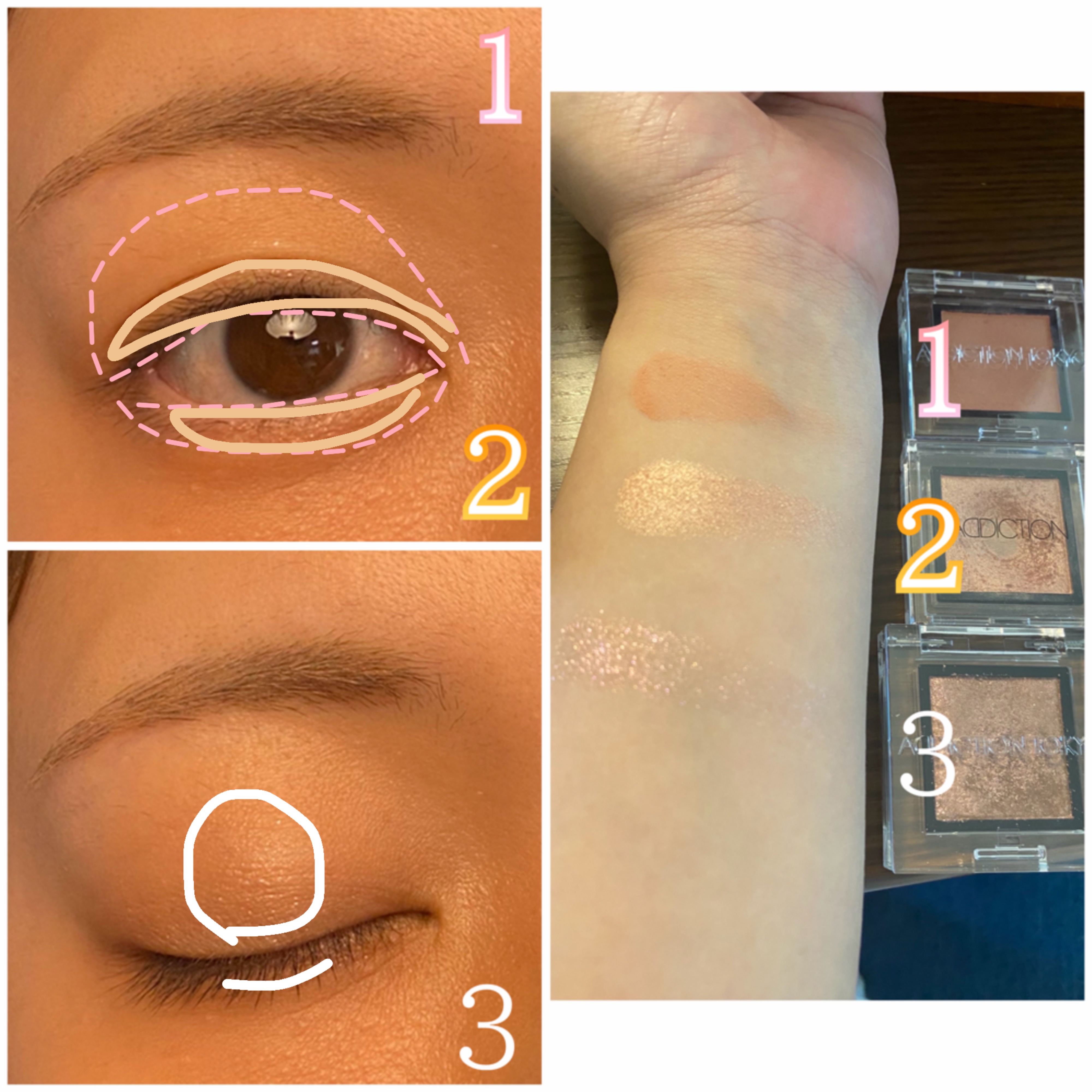 アディクション ザ アイシャドウ パール/ADDICTION/単色アイシャドウを使ったクチコミ（3枚目）