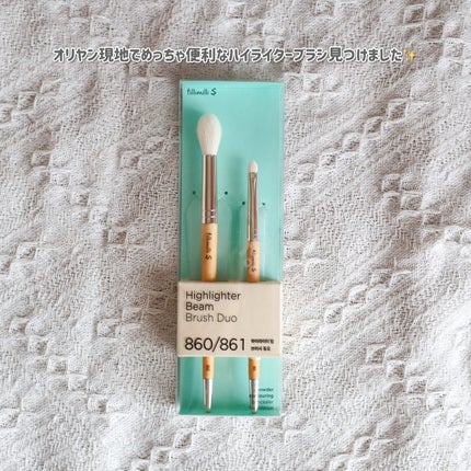 ハイライタービームブラシデュオ/fillimilli/メイクブラシを使ったクチコミ(2枚目)