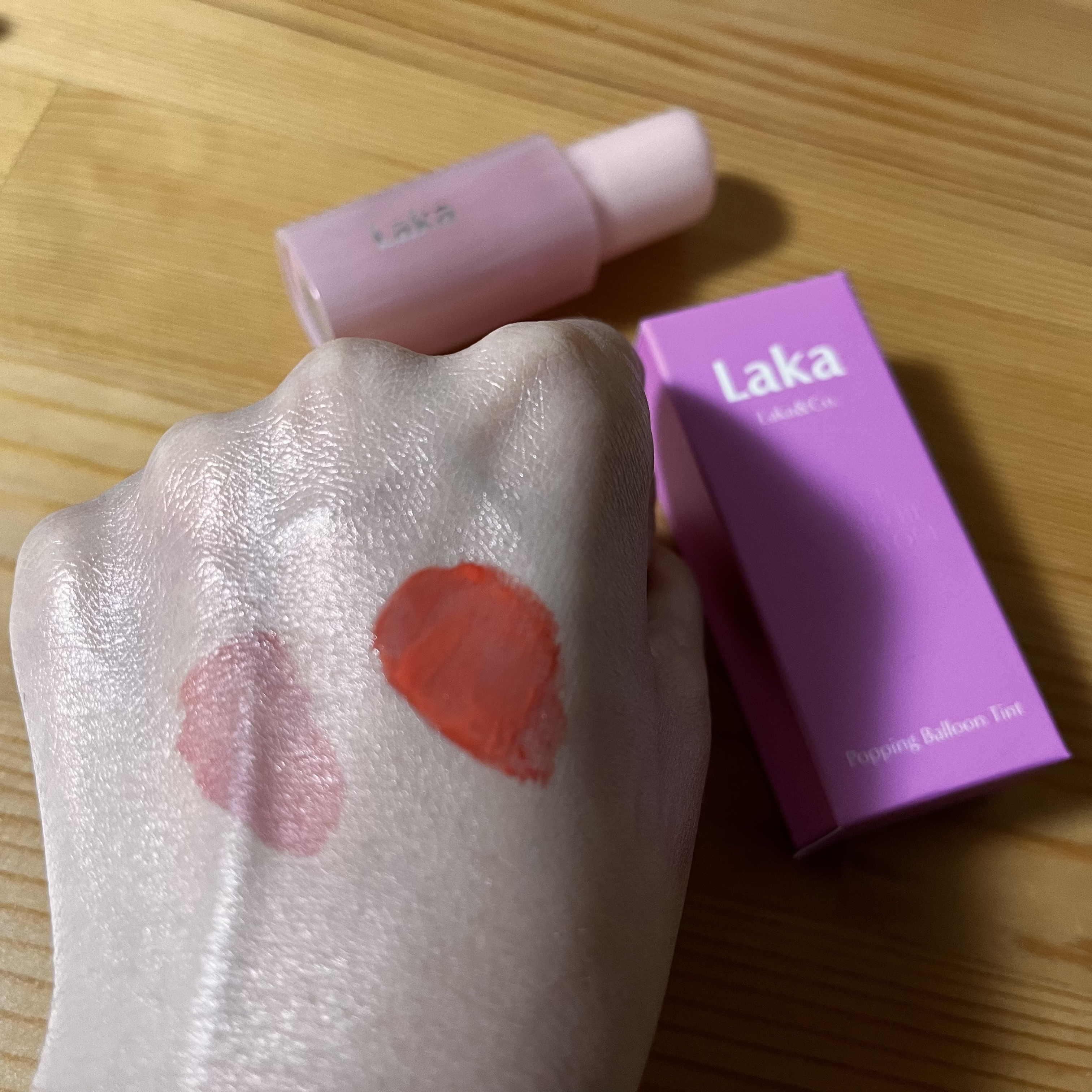 ポッピングバルーンティント/Laka/リップティントを使ったクチコミ（2枚目）